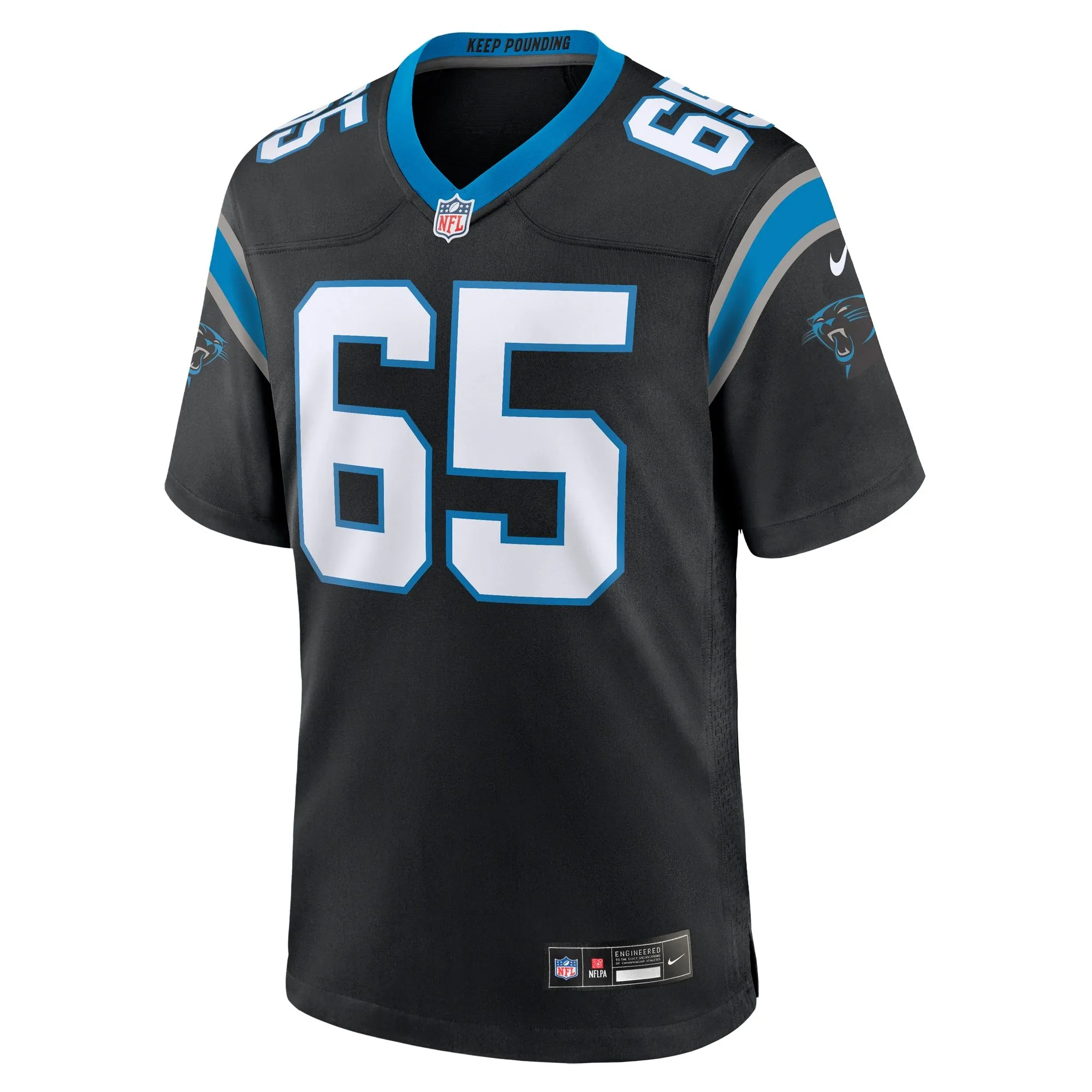 J.D. DiRenzo Carolina Panthers   Game Jersey -  Black