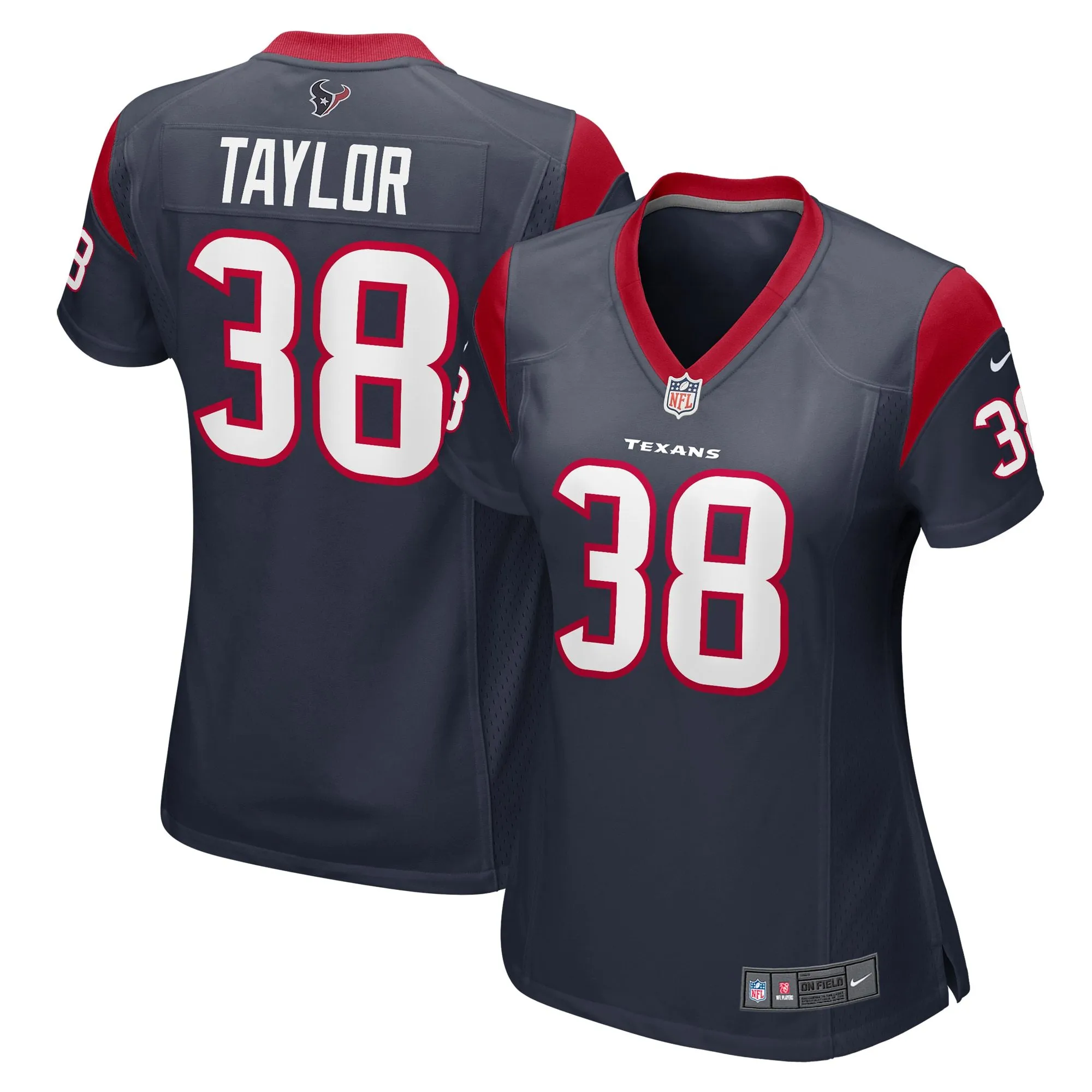 J.J. Taylor Houston Texans  Women's Team Game Jersey -  Navy