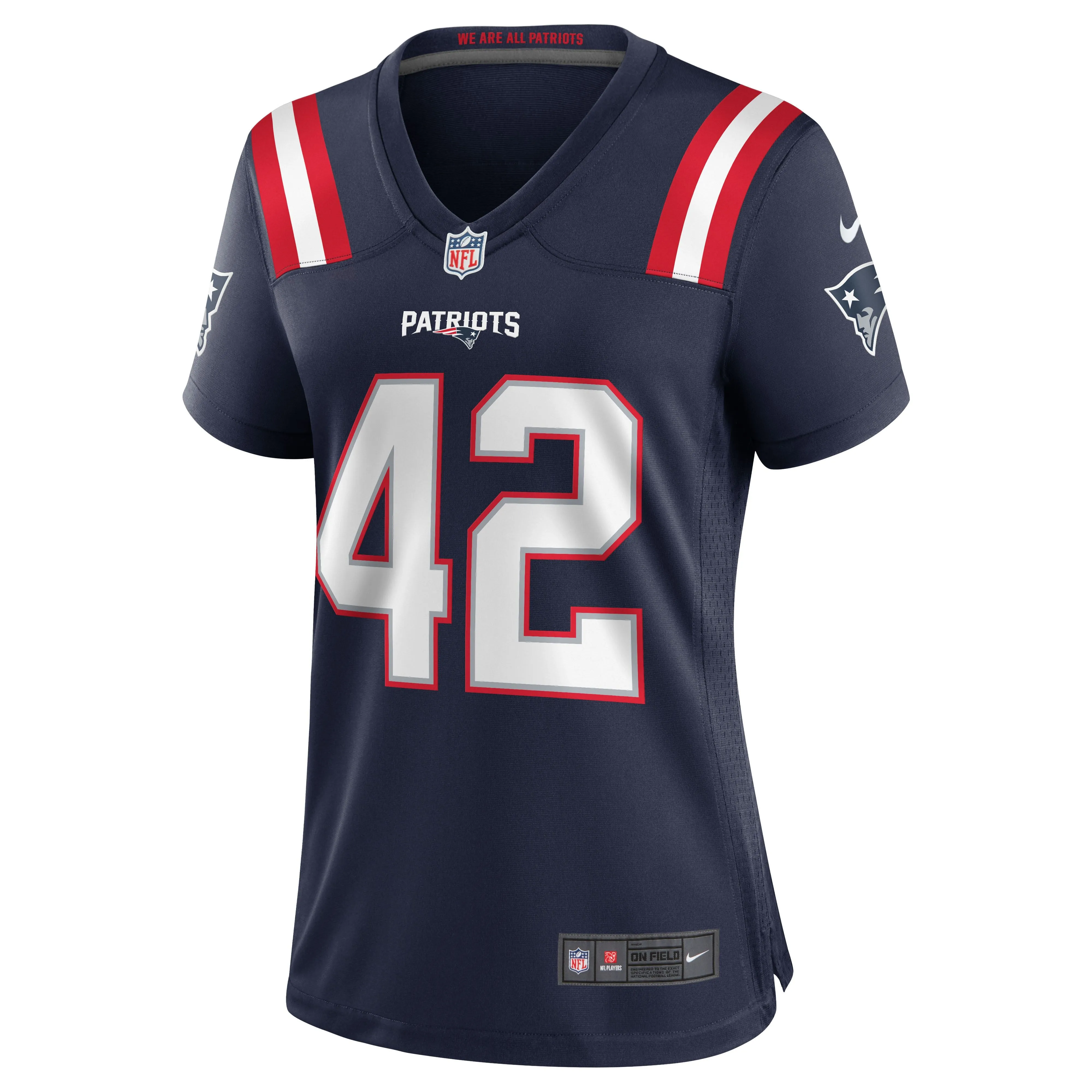 J.J. Taylor New England Patriots  Women's Team Game Jersey - Navy