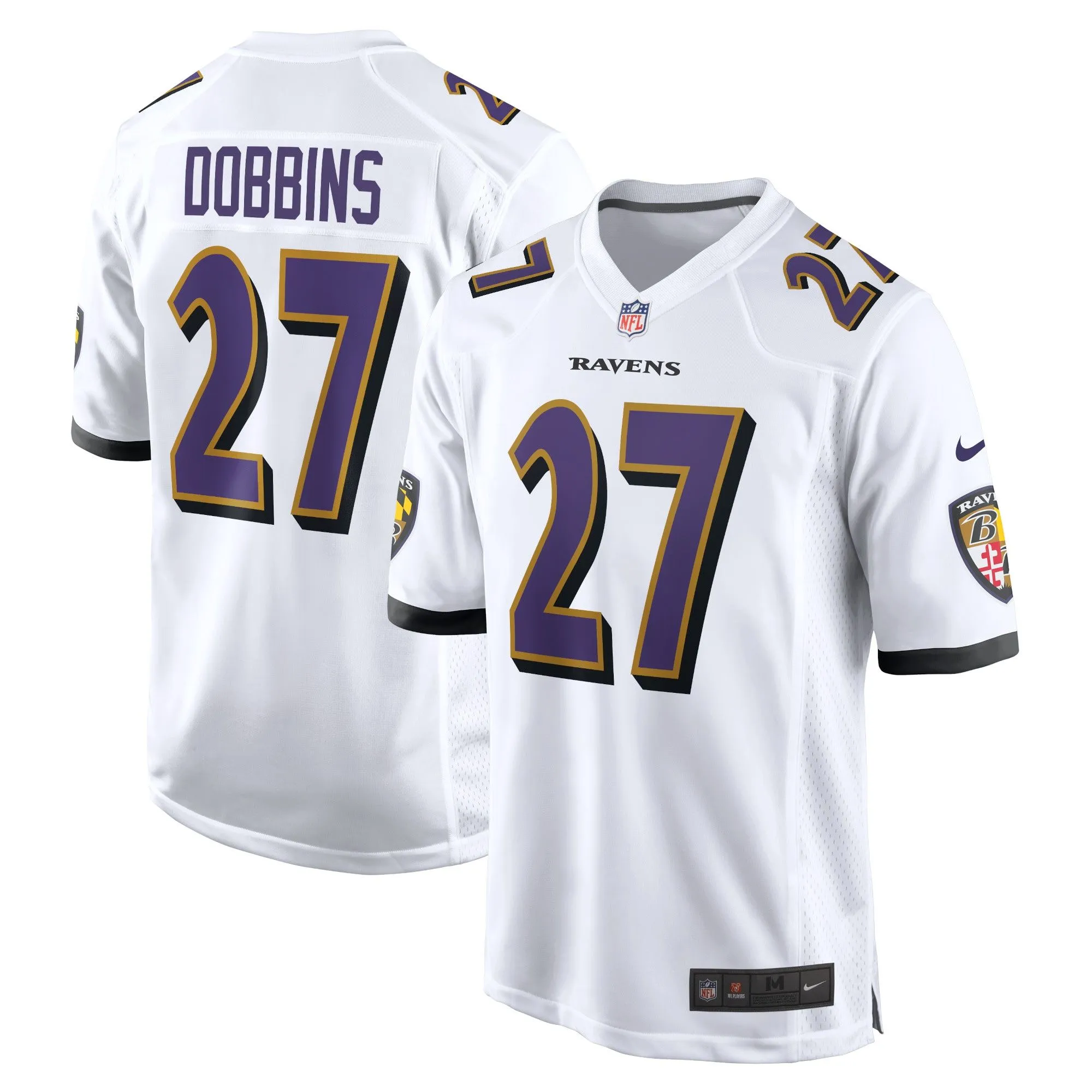 J.K. Dobbins Baltimore Ravens  Game Jersey - White