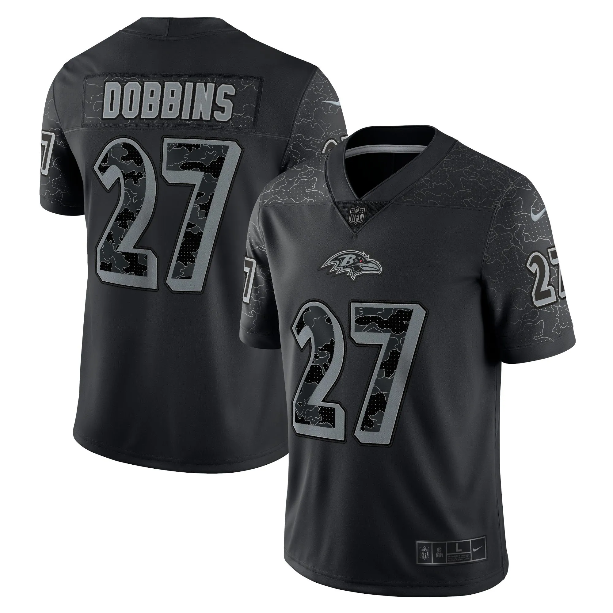 J.K. Dobbins Baltimore Ravens  RFLCTV Limited Jersey - Black