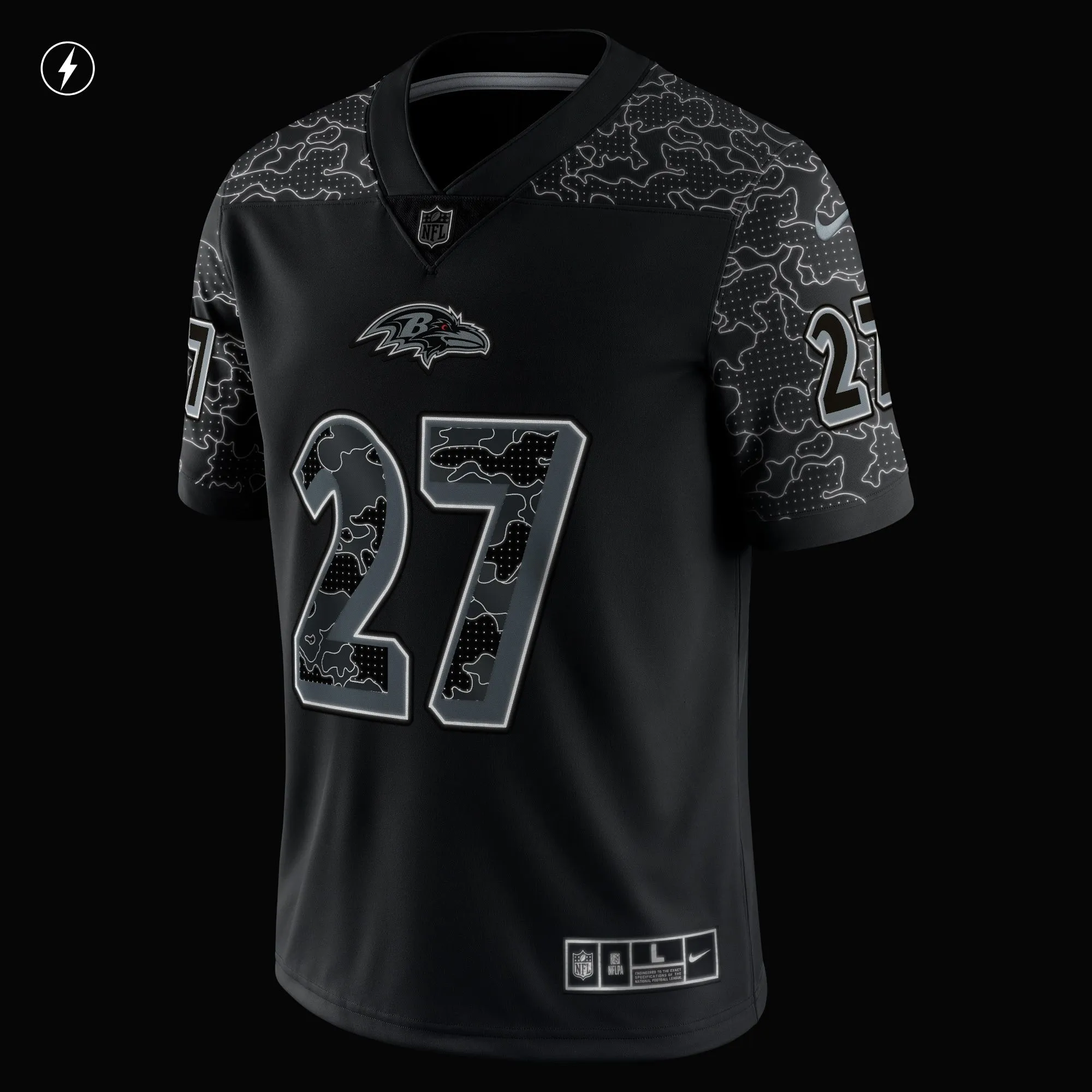 J.K. Dobbins Baltimore Ravens  RFLCTV Limited Jersey - Black