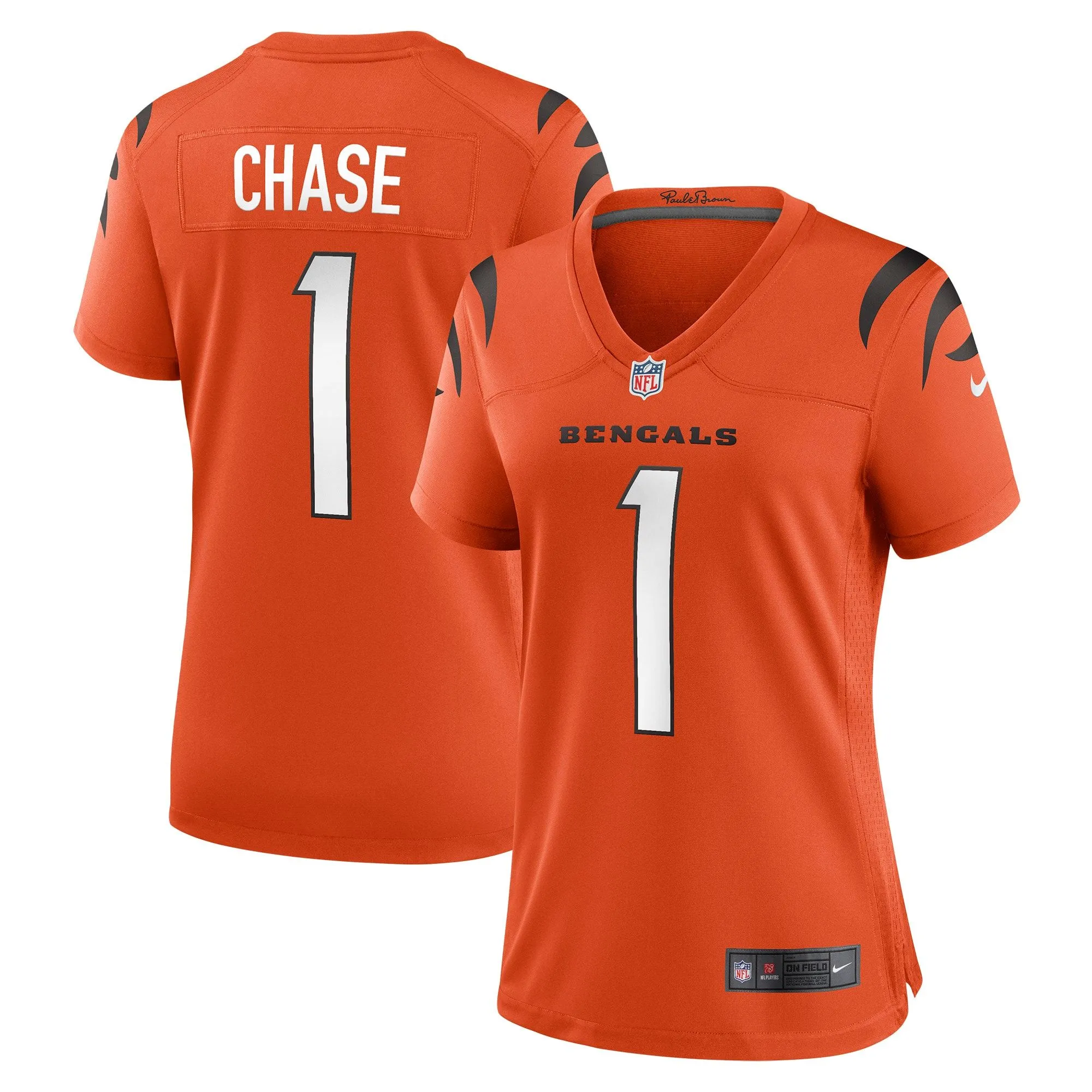 Ja'Marr Chase Cincinnati Bengals  Women's Game Jersey - Orange