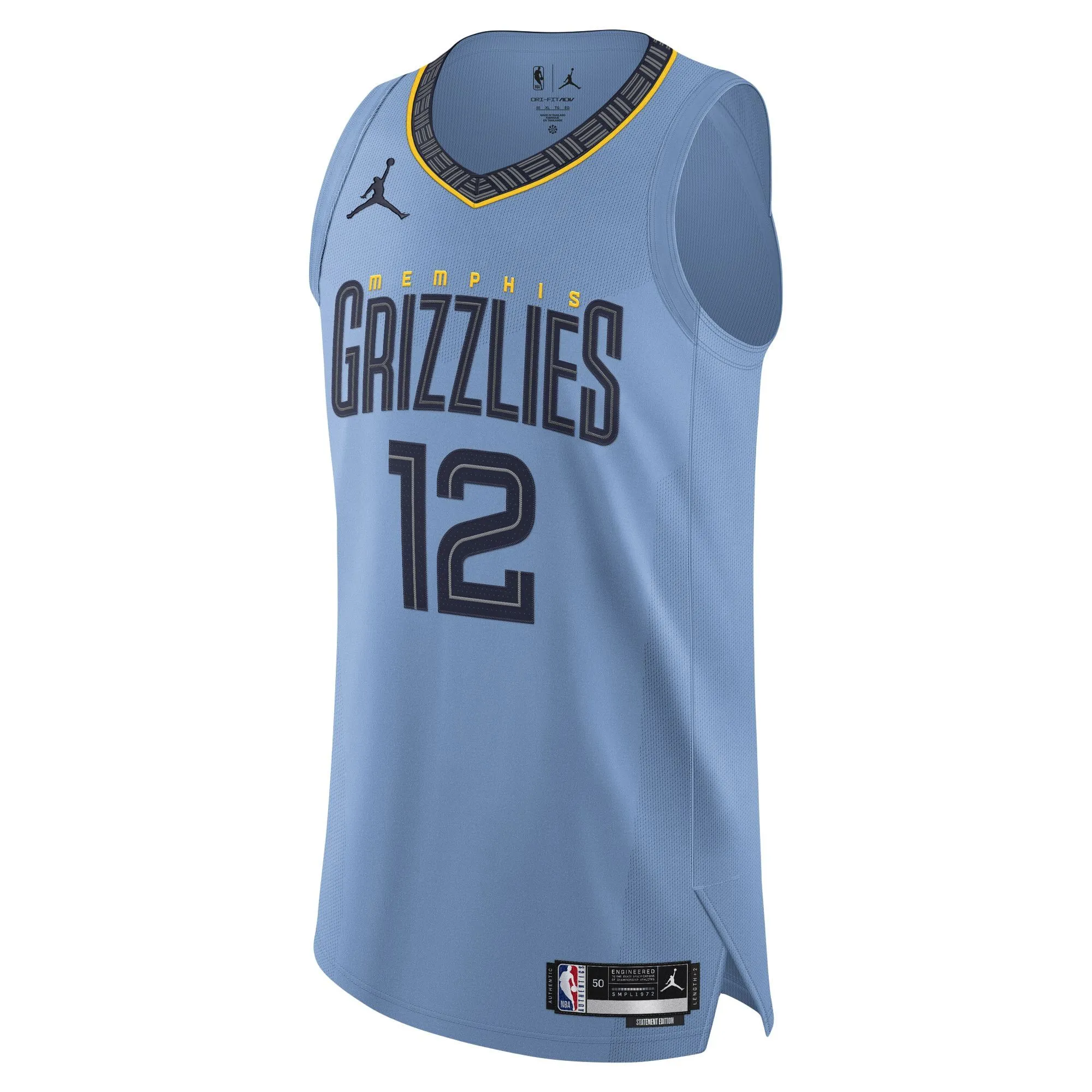 Ja Morant Memphis Grizzlies Jordan Brand  Player Jersey - Statement Edition - Light Blue