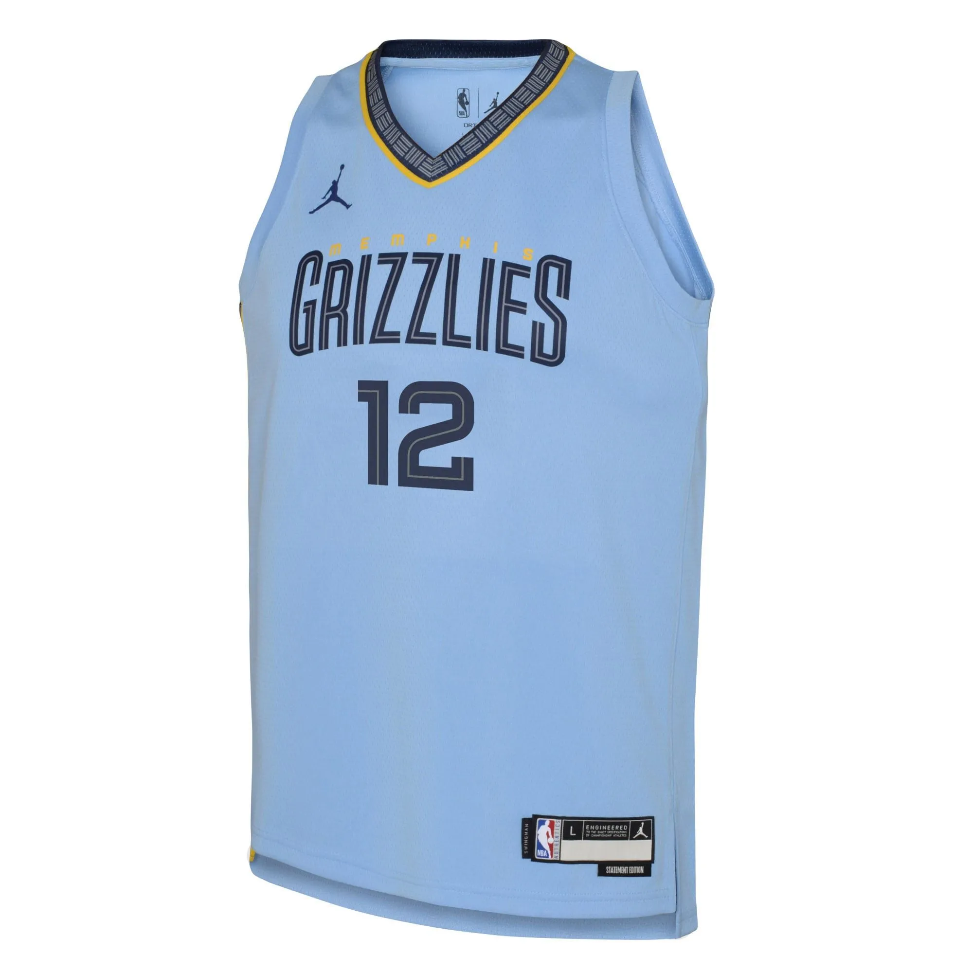 Ja Morant Memphis Grizzlies Jordan Brand Youth Swingman Jersey - Statement Edition - Light Blue