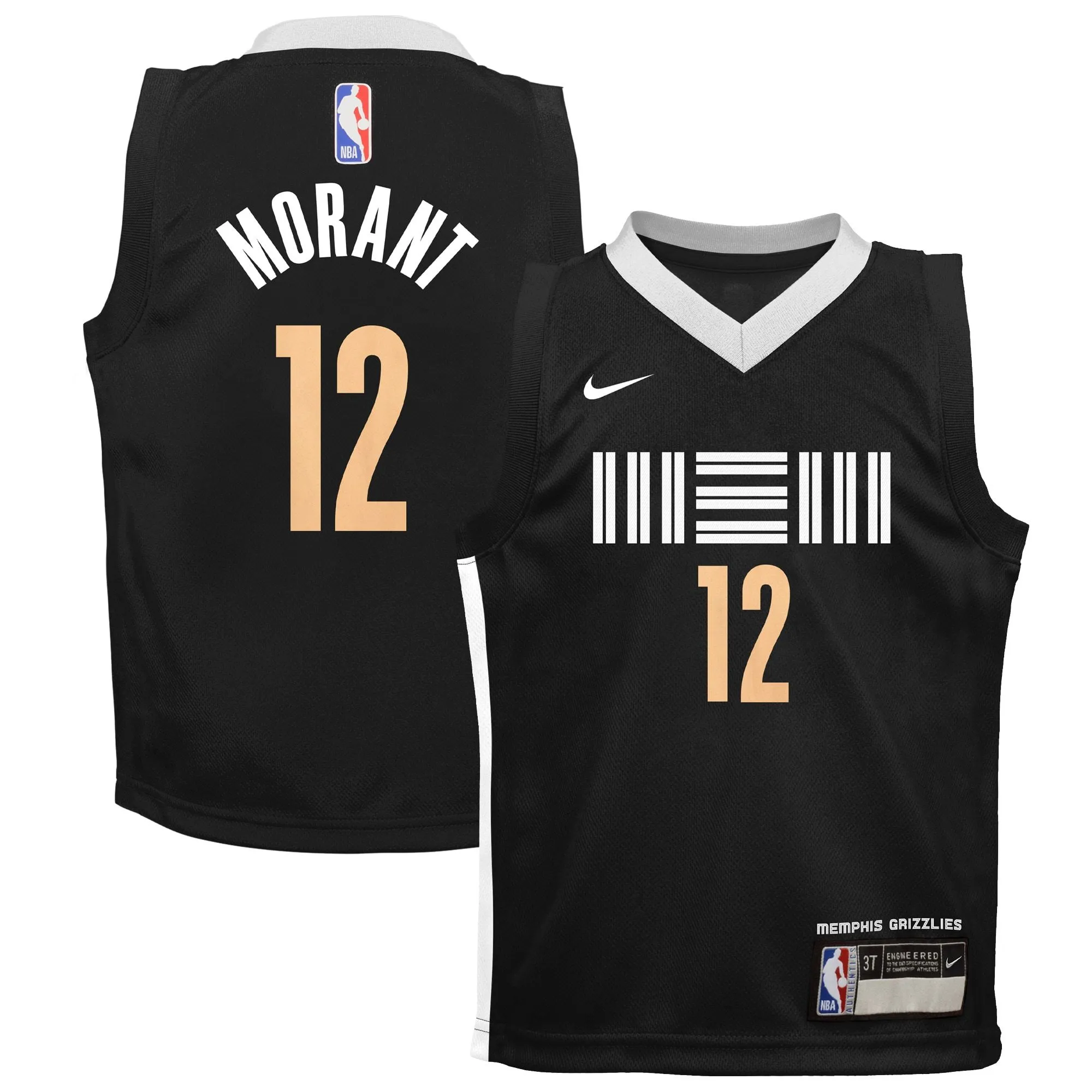 Ja Morant Memphis Grizzlies  Preschool  Swingman Replica Jersey - City Edition - Black