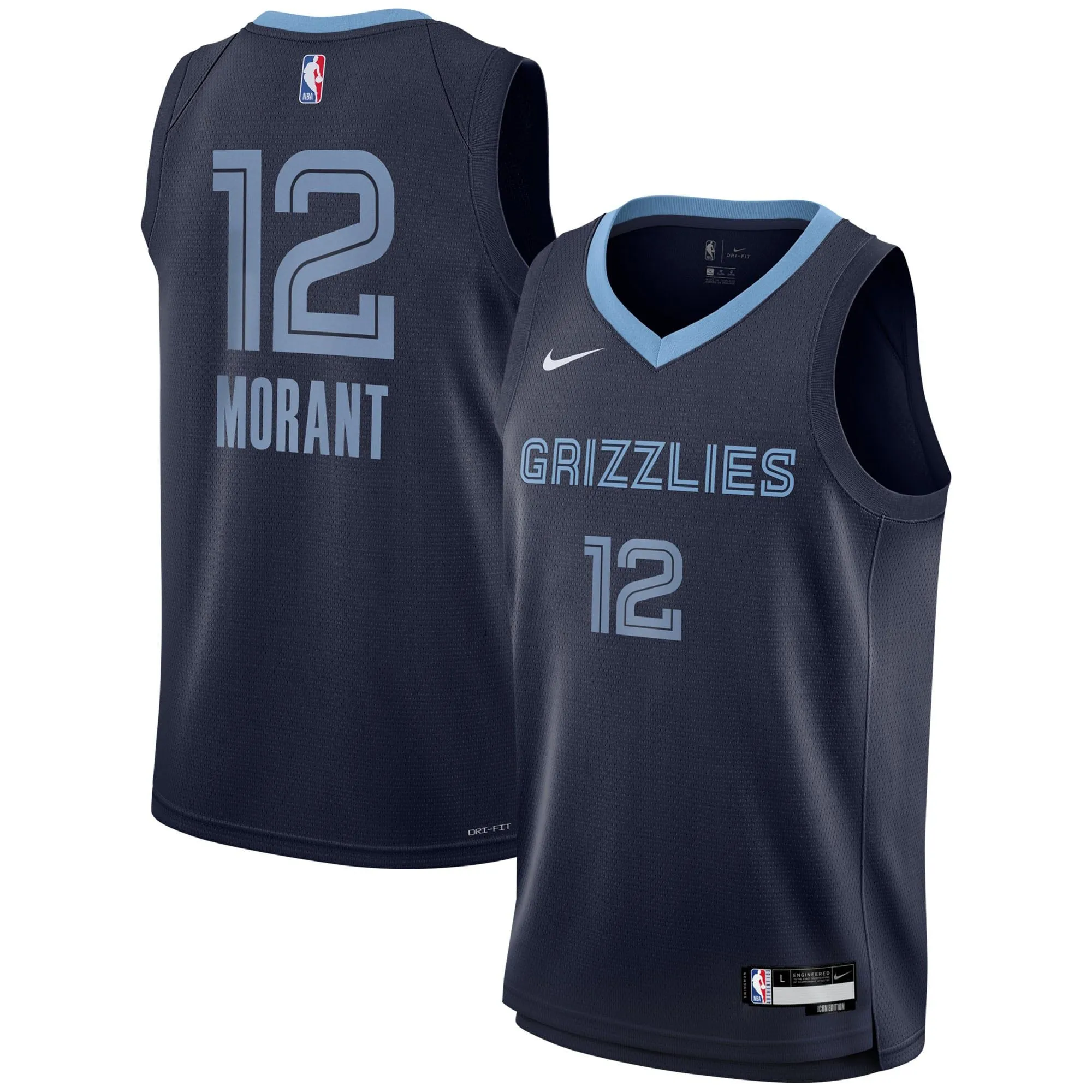 Ja Morant Memphis Grizzlies  Youth Swingman Jersey - Icon Edition - Navy