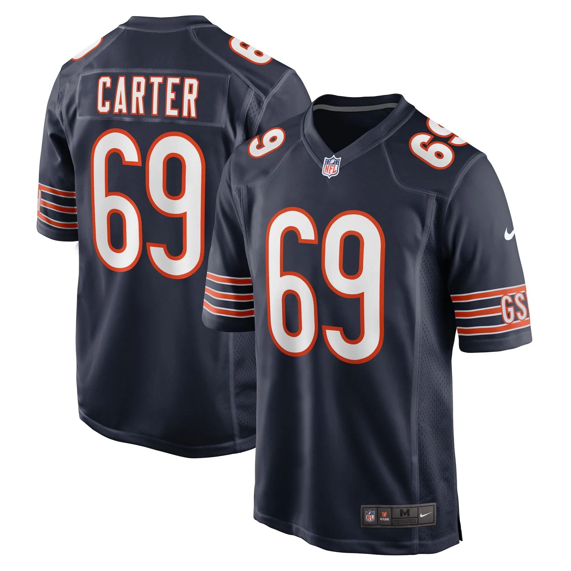 Ja'Tyre Carter Chicago Bears  Game Player Jersey - Navy