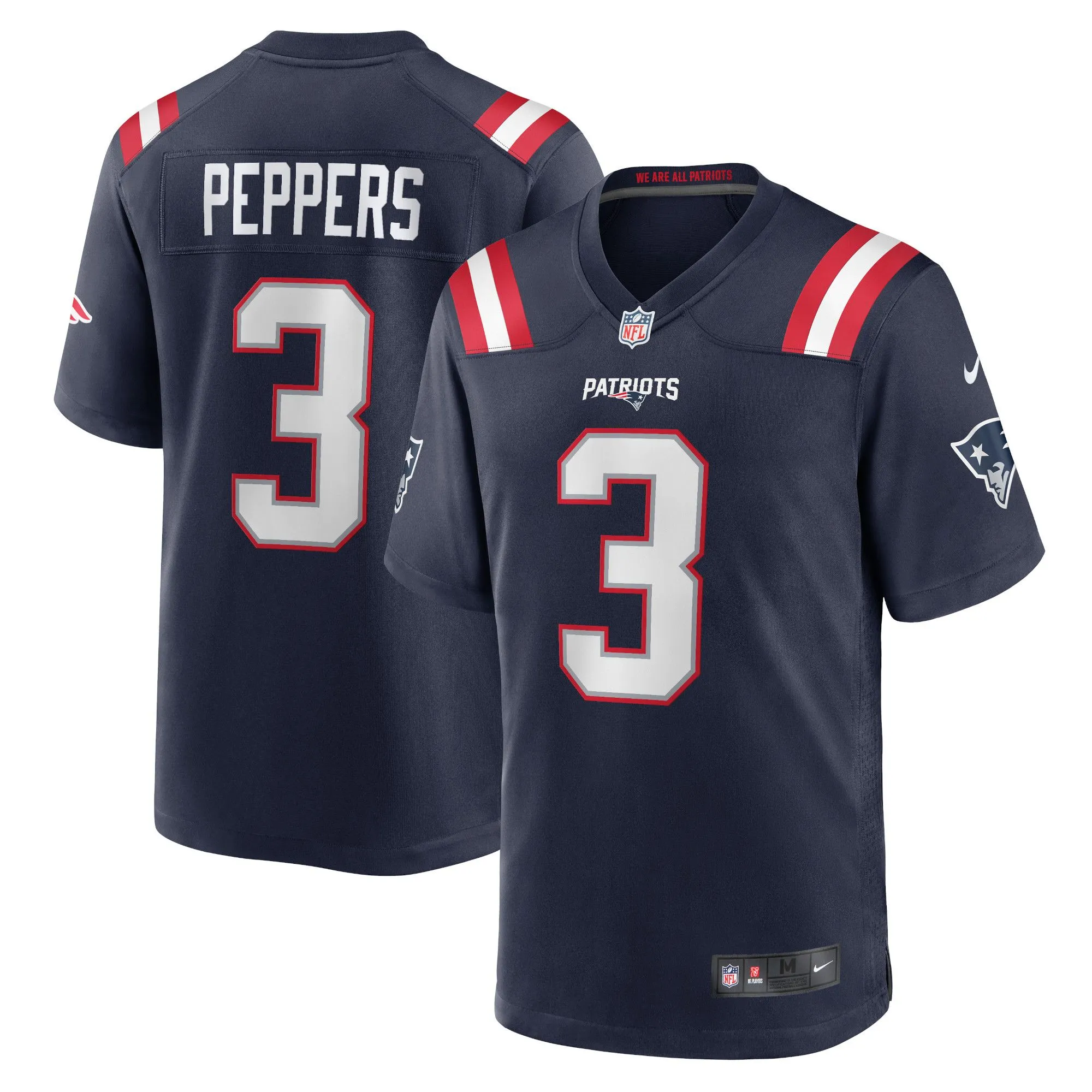 Jabrill Peppers New England Patriots  Game Jersey - Navy