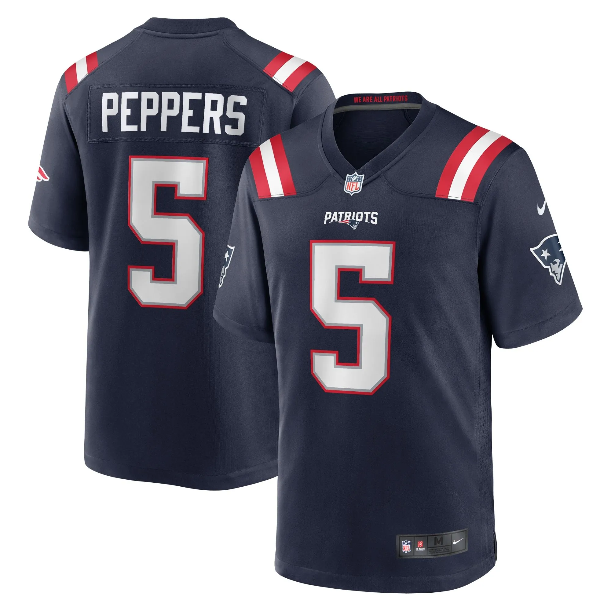 Jabrill Peppers New England Patriots  Game Player Jersey - Navy