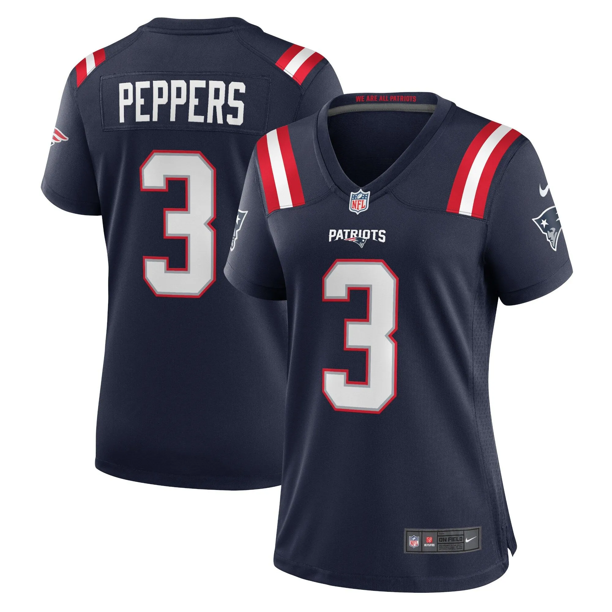 Jabrill Peppers New England Patriots  Women's Game Jersey - Navy