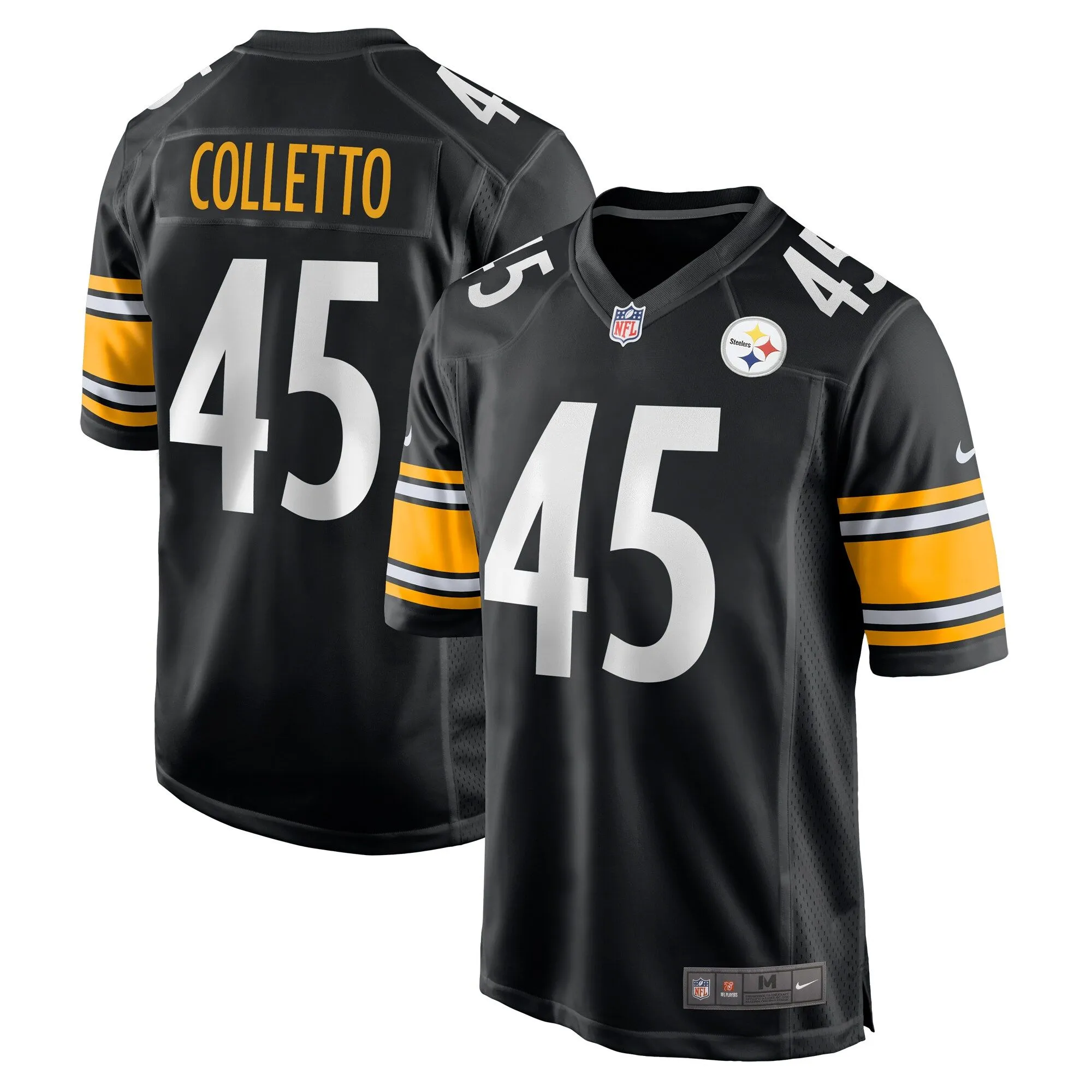 Jack Colletto Pittsburgh Steelers   Game Jersey -  Black