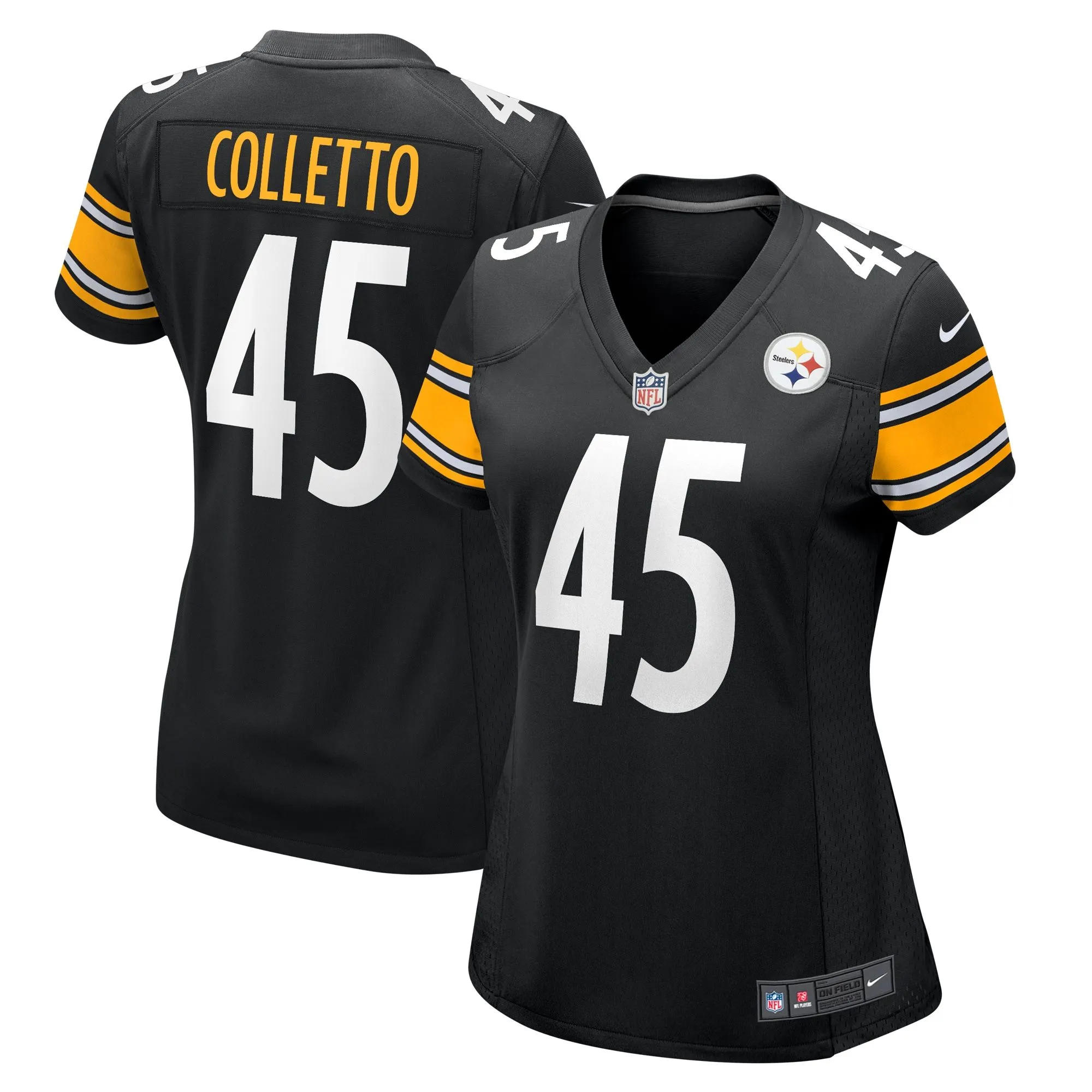 Jack Colletto Pittsburgh Steelers  Women's  Game Jersey -  Black