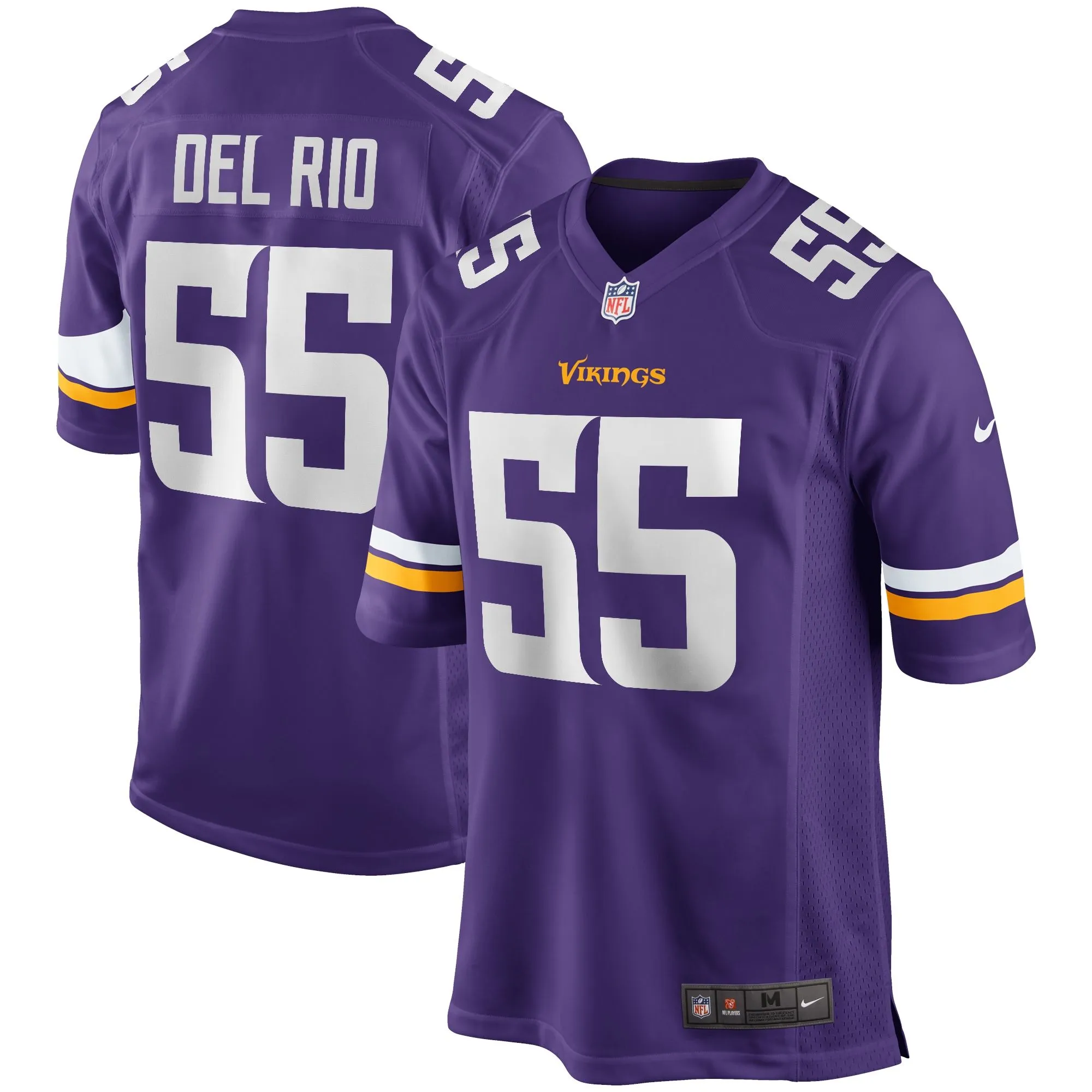 Jack Del Rio Minnesota Vikings  Game Retired Player Jersey - Purple