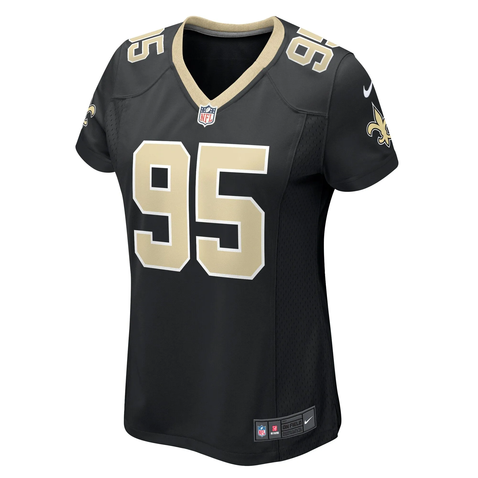 Jack Heflin New Orleans Saints  Women's Team Game Jersey -  Black