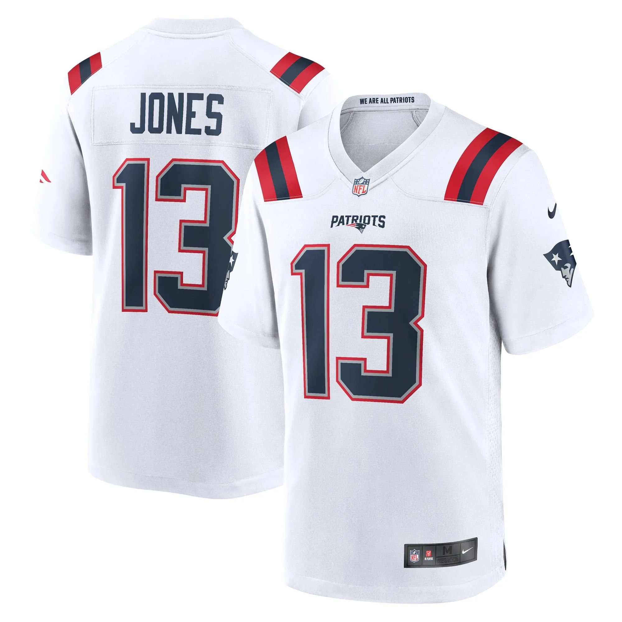 Jack Jones New England Patriots  Game Player Jersey - White