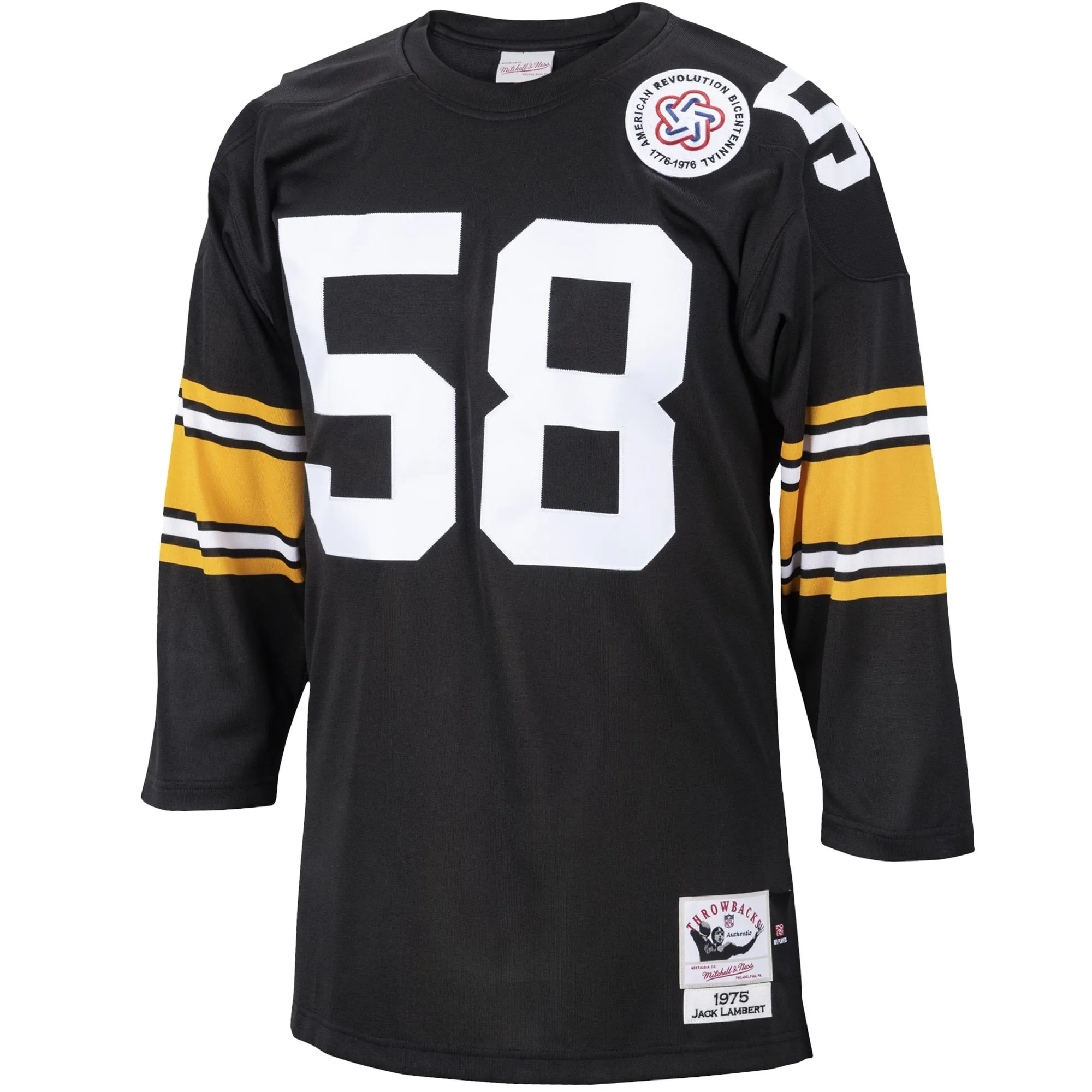 Jack Lambert Pittsburgh Steelers 1975 Mitchell & Ness  Throwback Retired Player Jersey - Black