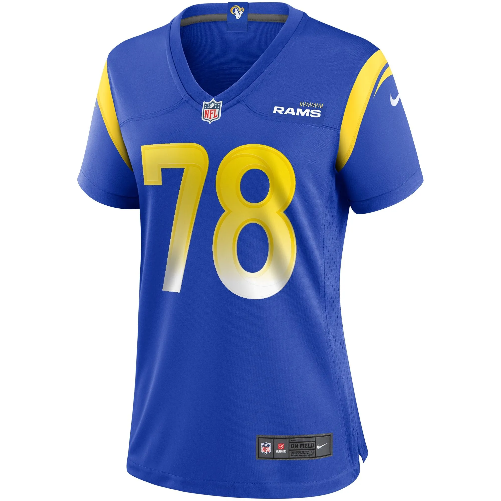 Jackie Slater Los Angeles Rams  Women's Game Retired Player Jersey - Royal