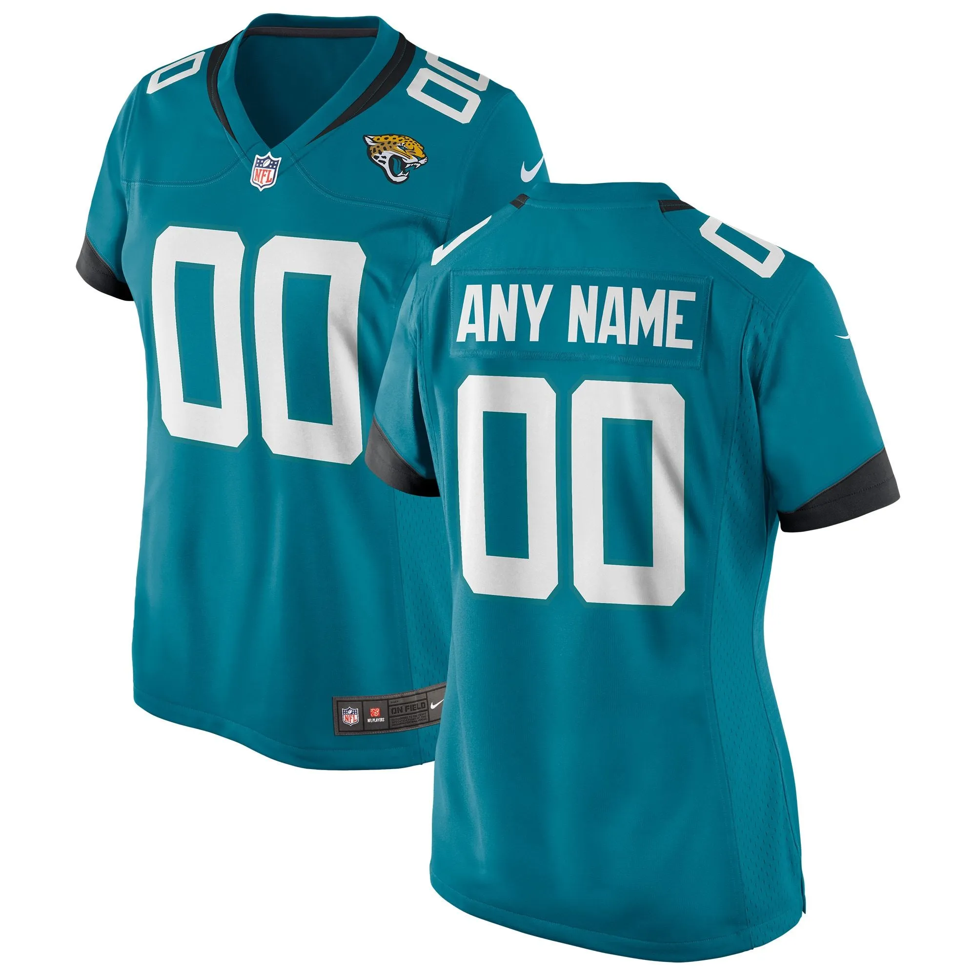 Jacksonville Jaguars  Women's Alternate Custom Jersey - Teal