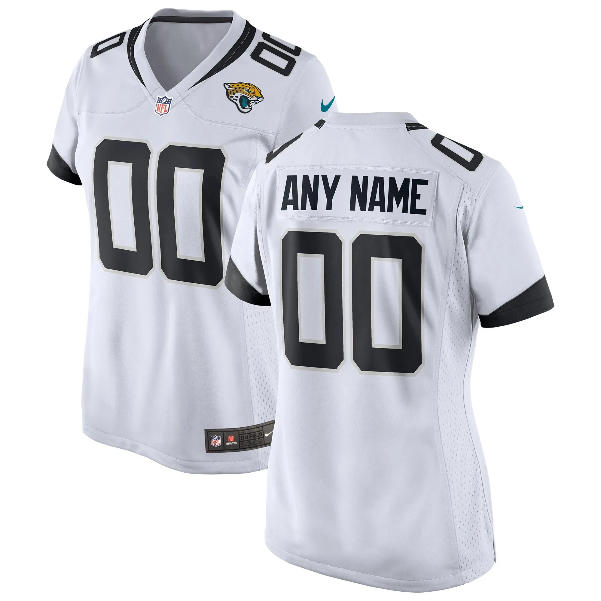 Jacksonville Jaguars  Women's Custom Game Jersey - White