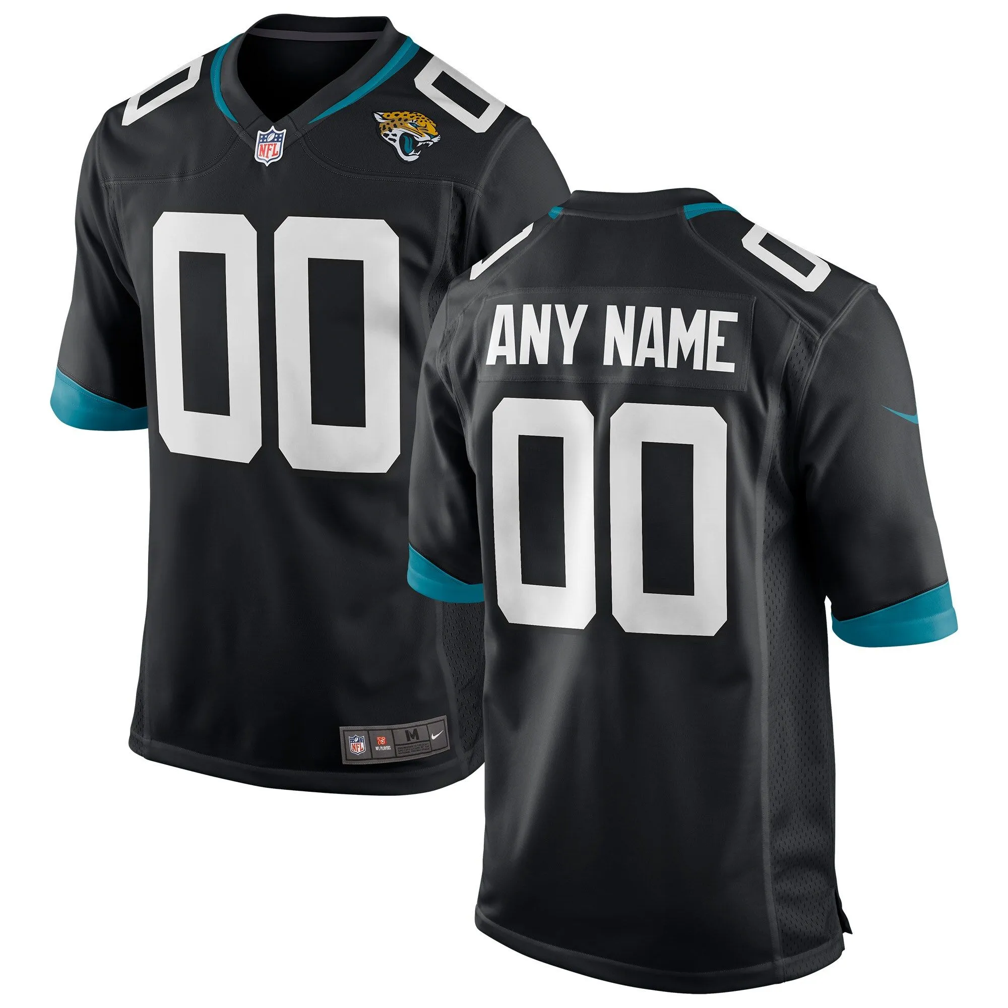 Jacksonville Jaguars  Youth Custom Team Color Game Jersey - Black