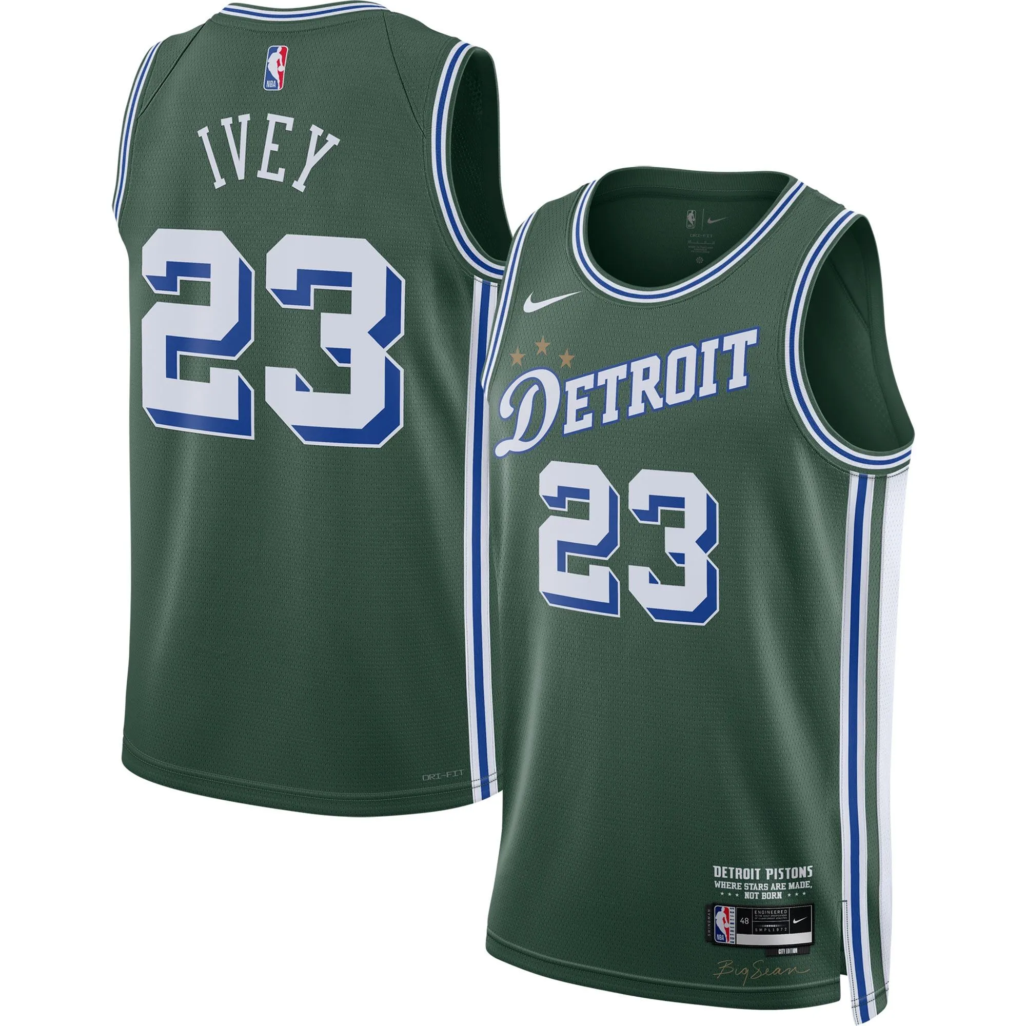 Jaden Ivey Detroit Pistons  2022/23 Swingman Jersey - City Edition - Green