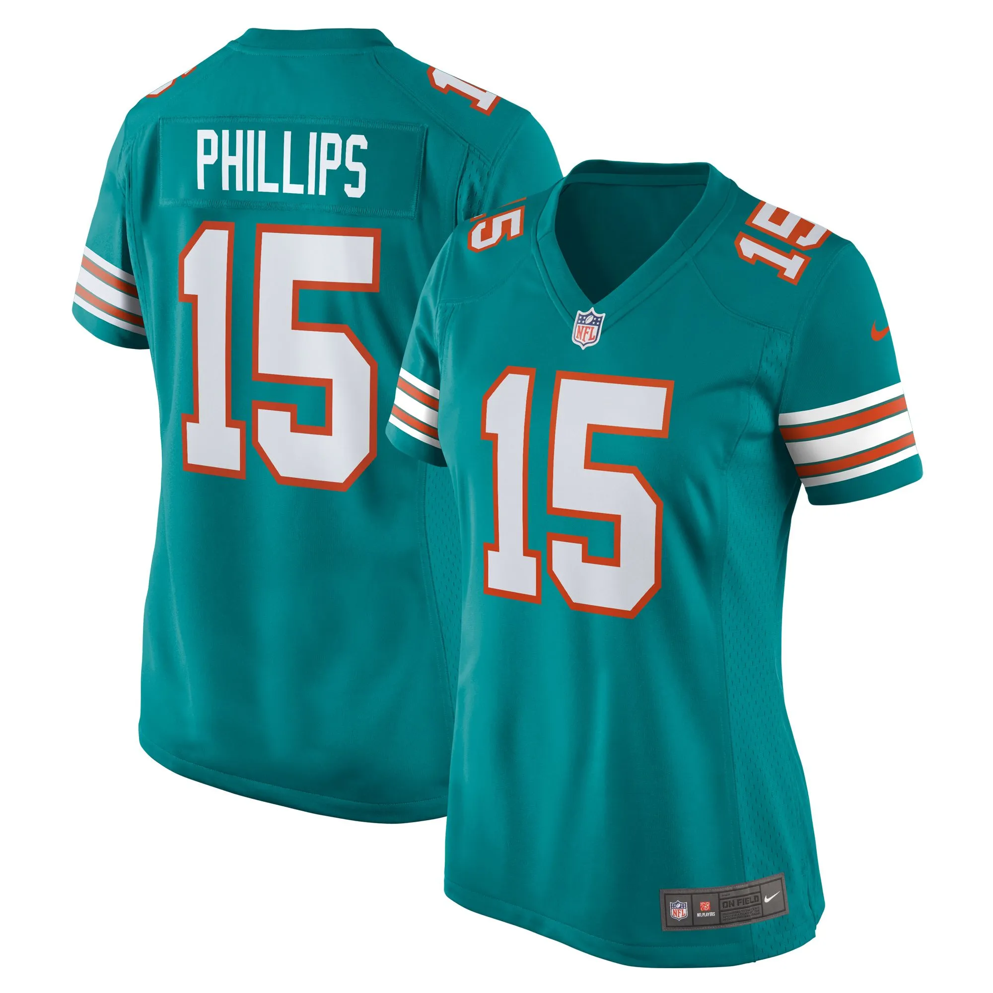 Jaelan Phillips Miami Dolphins  Women's Alternate Game Jersey - Aqua