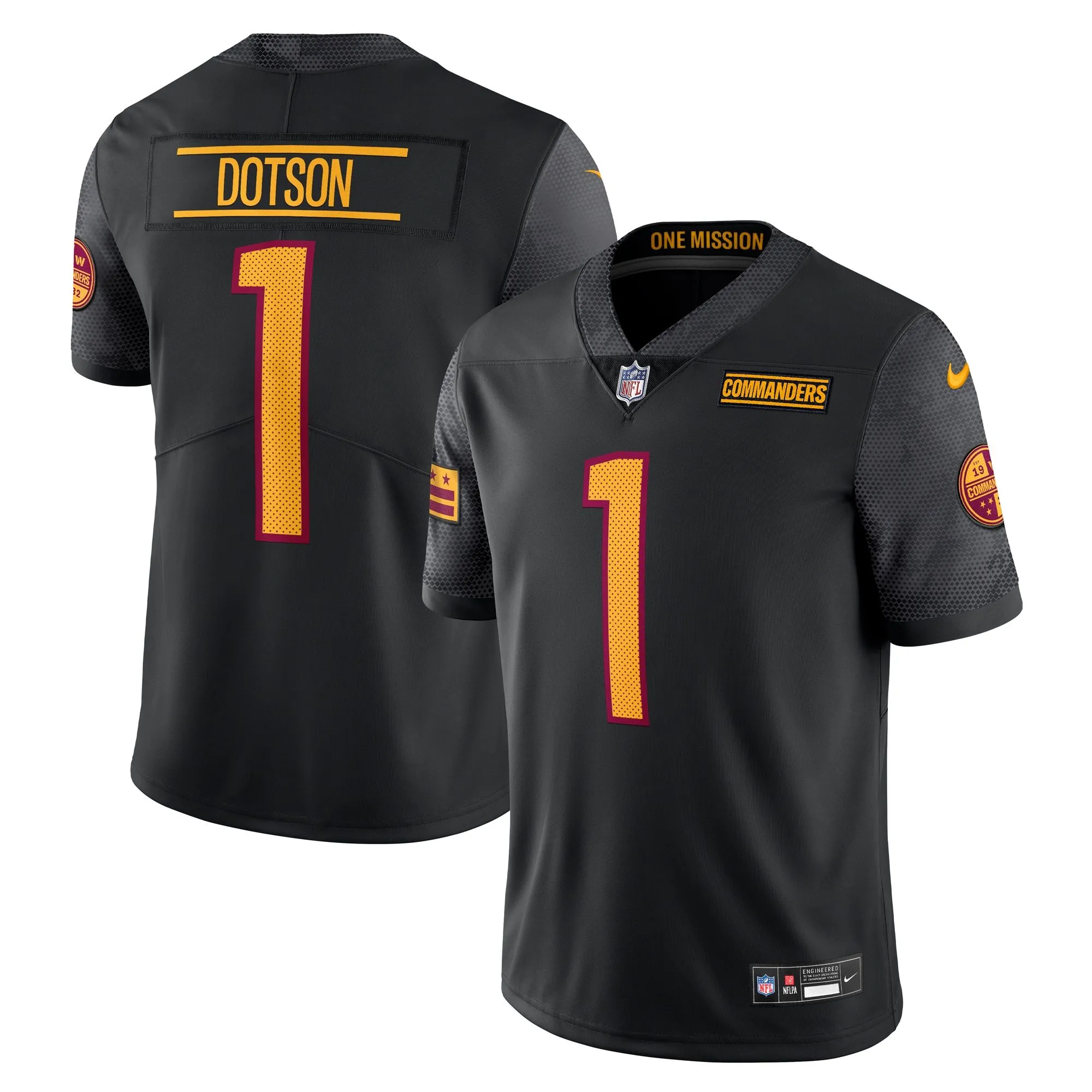 Jahan Dotson Washington Commanders  Alternate Vapor Untouchable Limited Jersey - Black