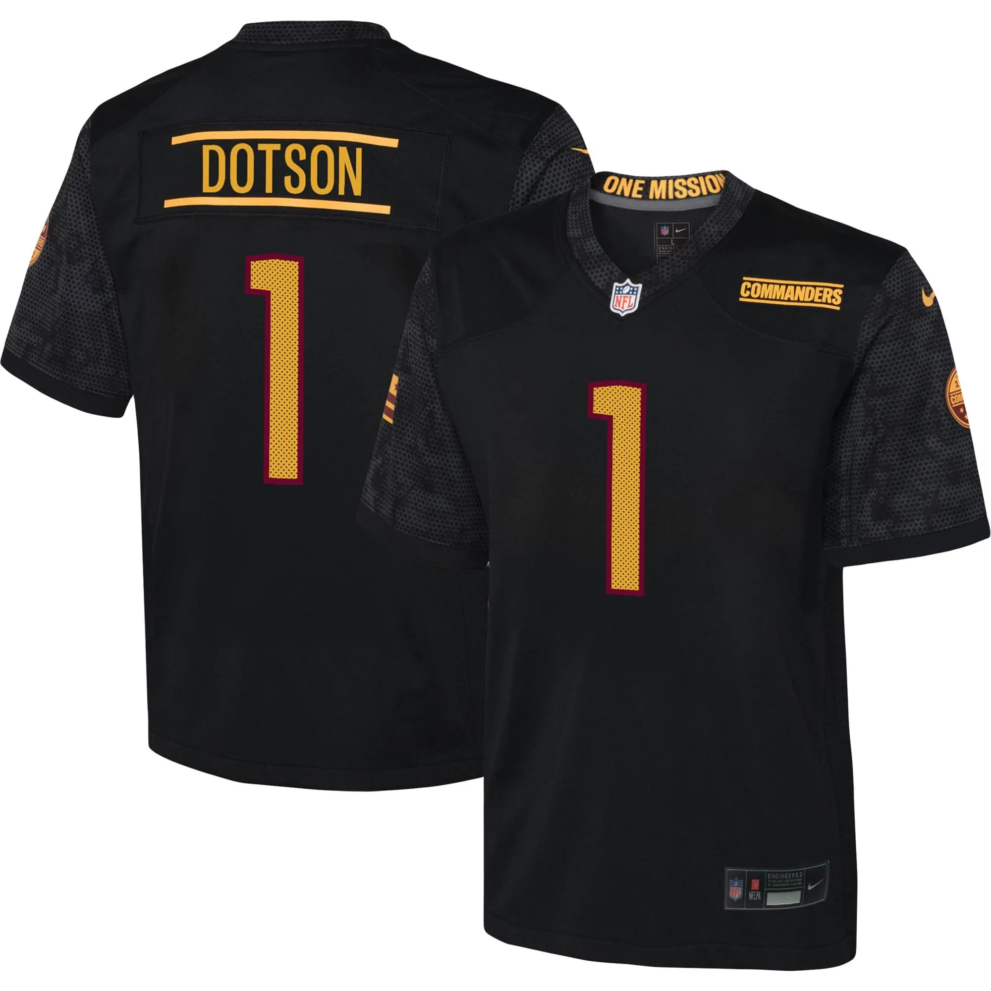 Jahan Dotson Washington Commanders  Youth Game Jersey - Black