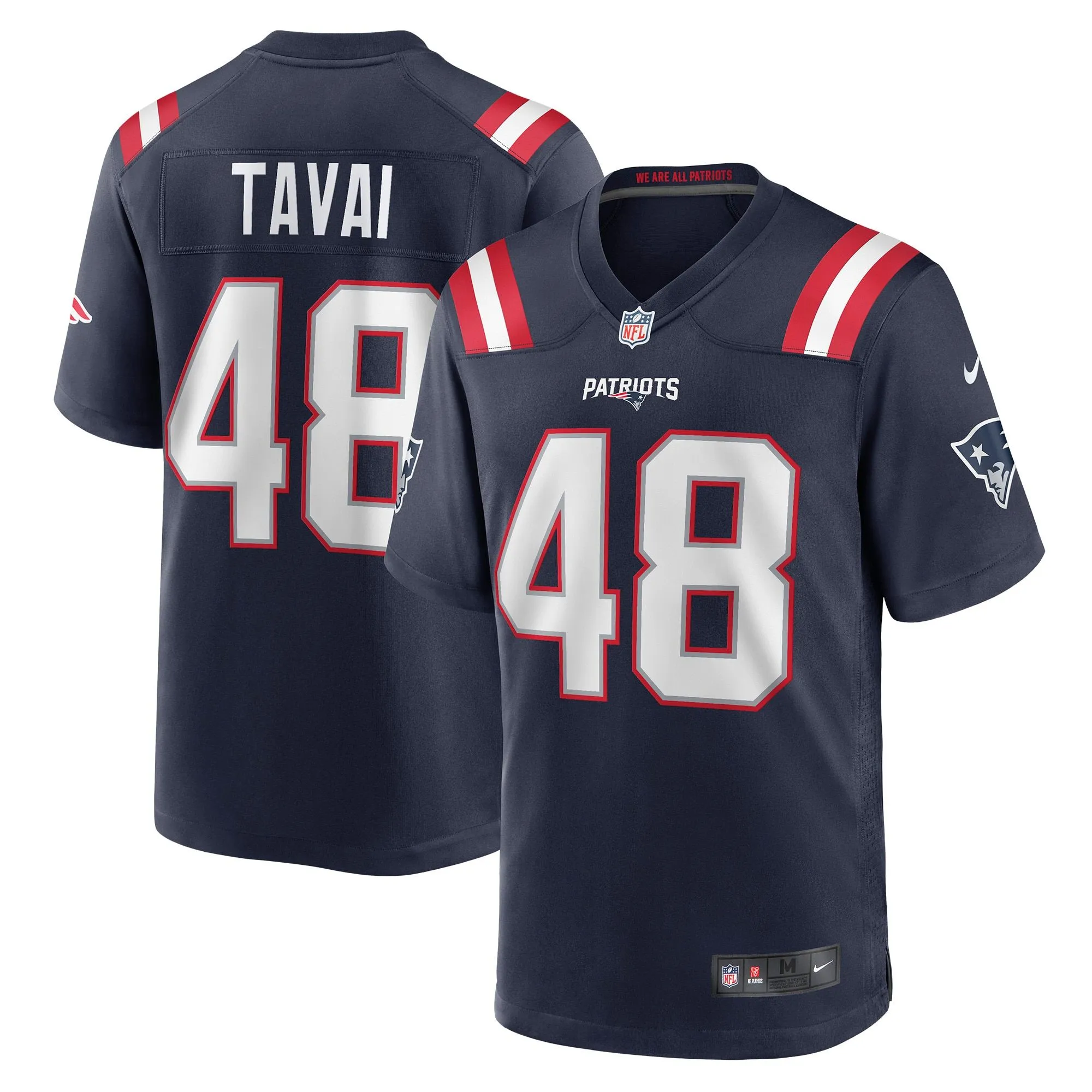 Jahlani Tavai New England Patriots  Game Player Jersey - Navy