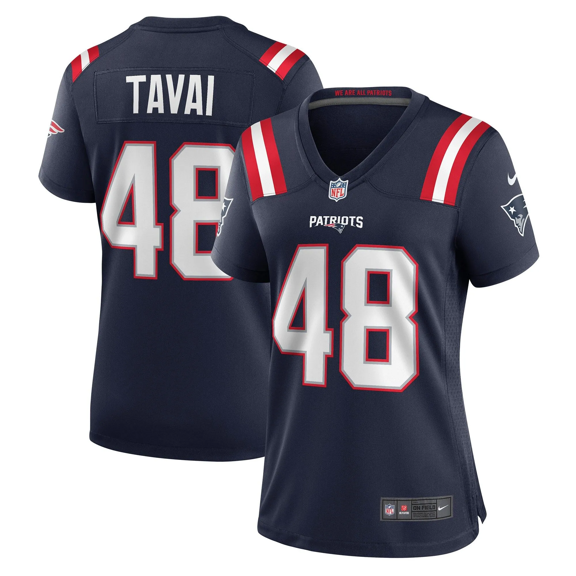 Jahlani Tavai New England Patriots  Women's Game Player Jersey - Navy