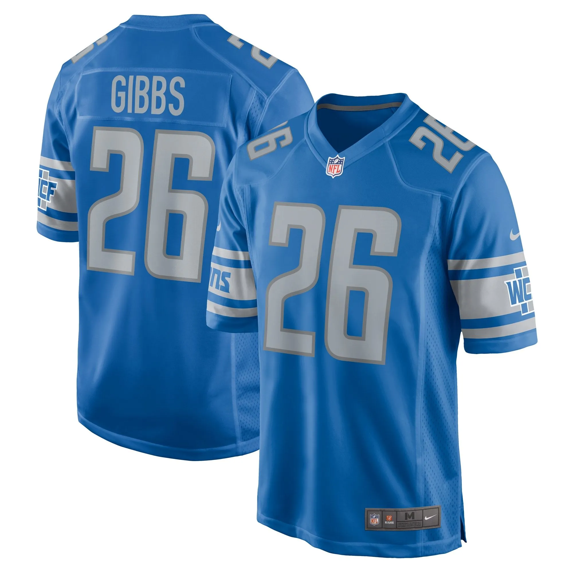 Jahmyr Gibbs Detroit Lions  2023 NFL Draft First Round Pick Game Jersey - Blue