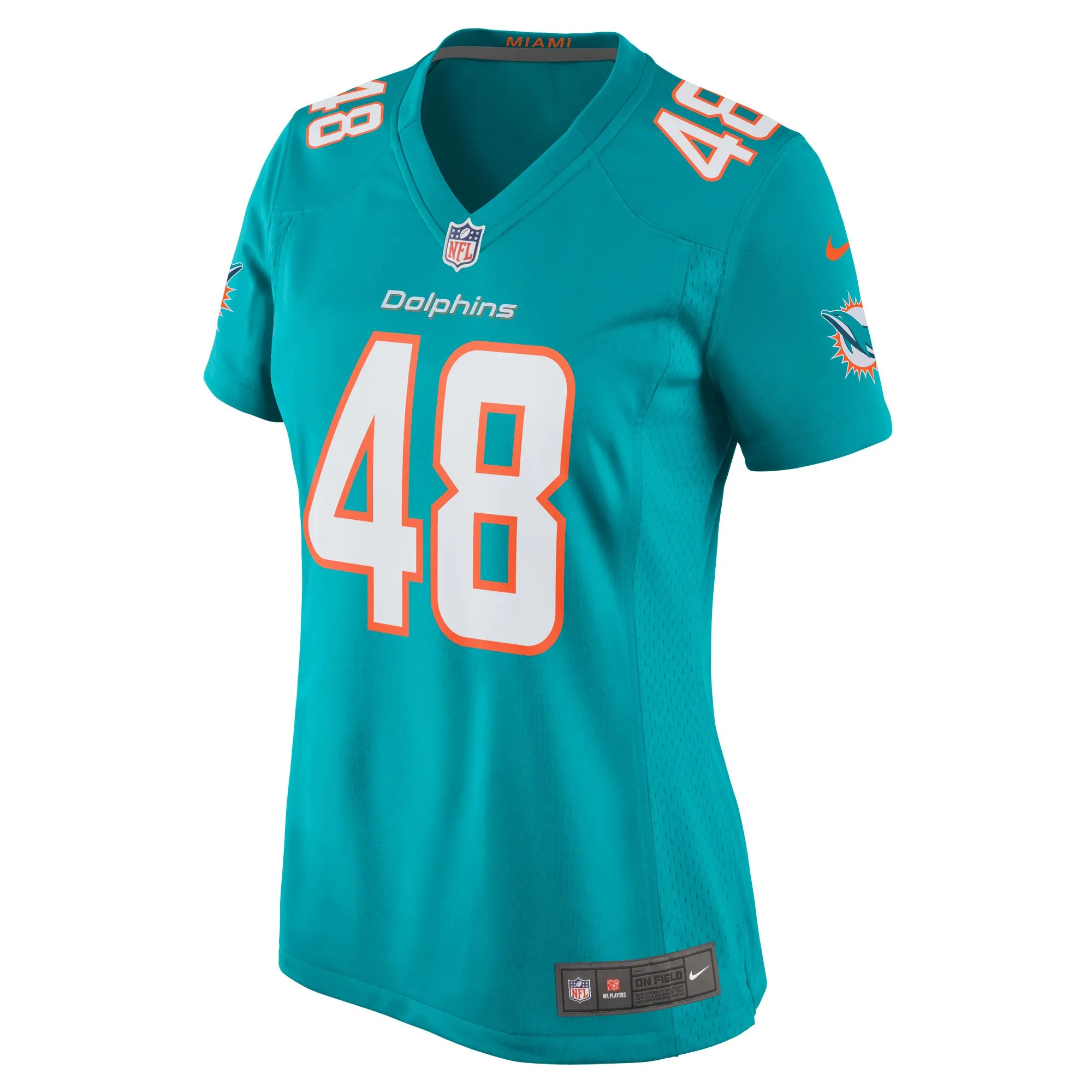 Jake Bargas Miami Dolphins  Women's Home Game Player Jersey - Aqua