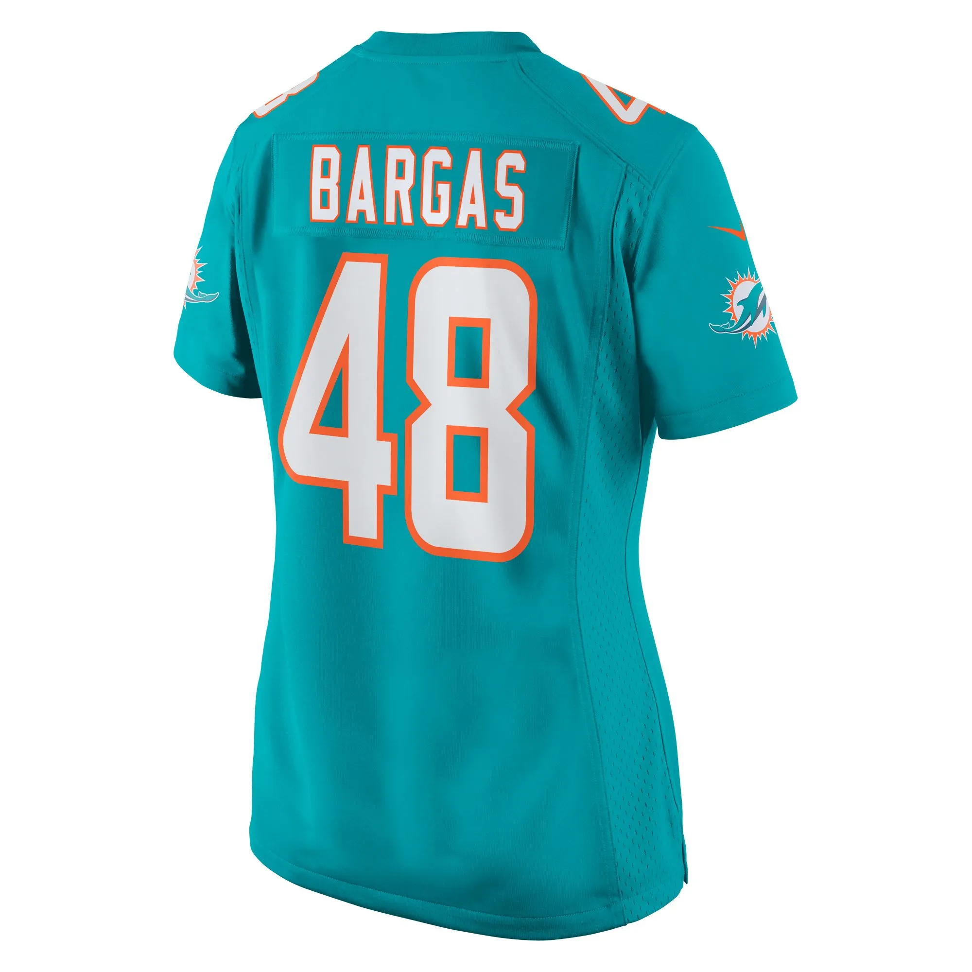 Jake Bargas Miami Dolphins  Women's Home Game Player Jersey - Aqua