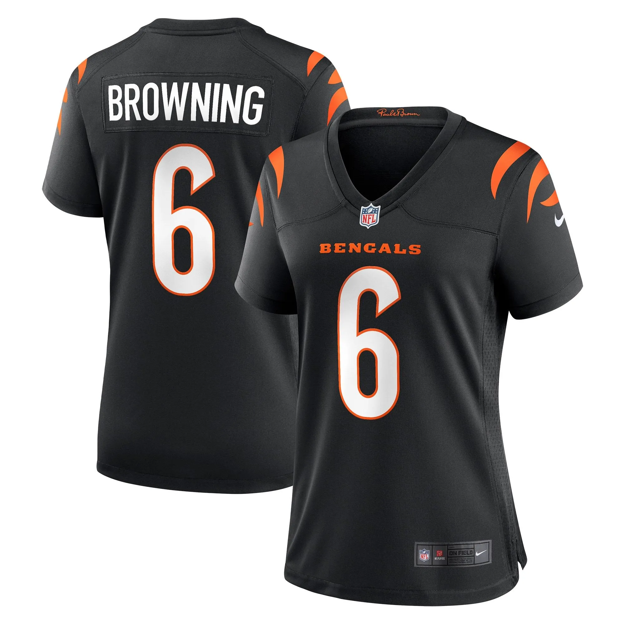 Jake Browning Cincinnati Bengals  Women's Game Jersey - Black