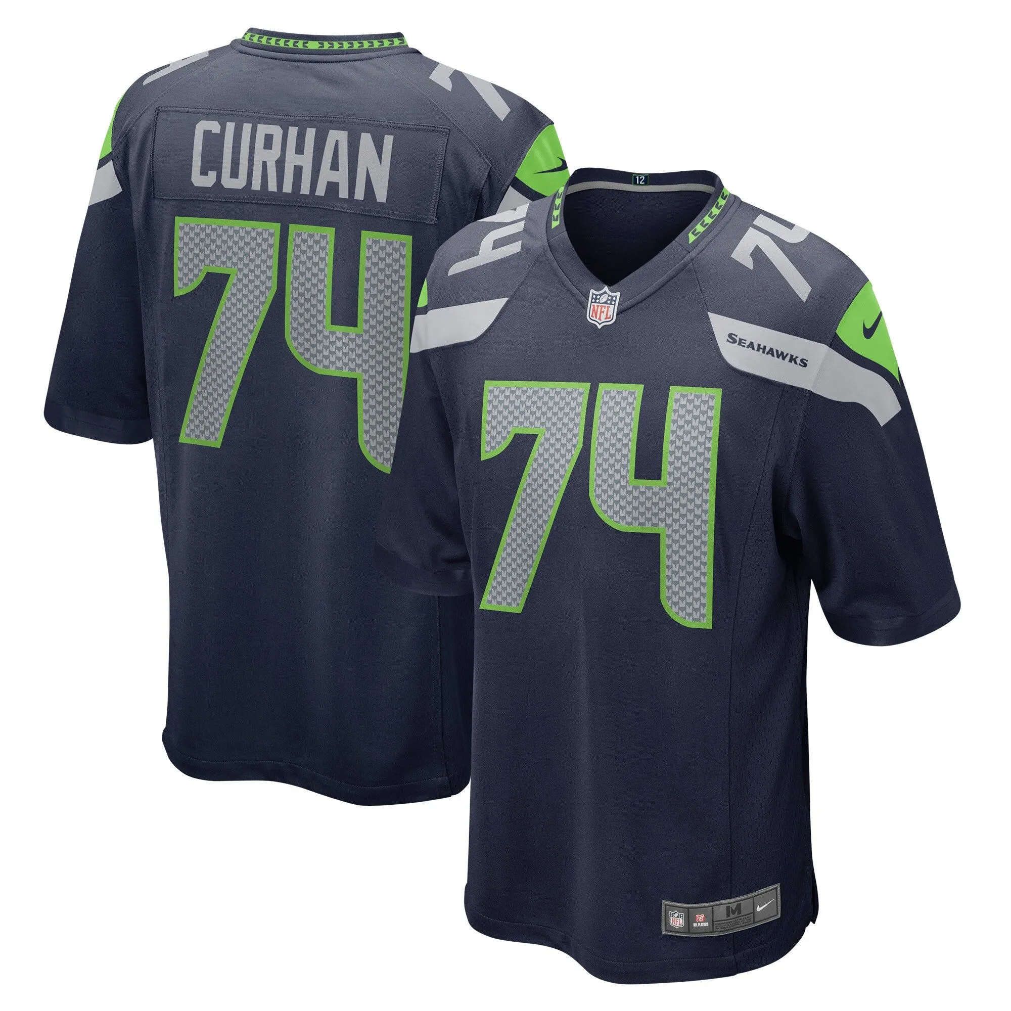 Jake Curhan Seattle Seahawks  Game Jersey - College Navy