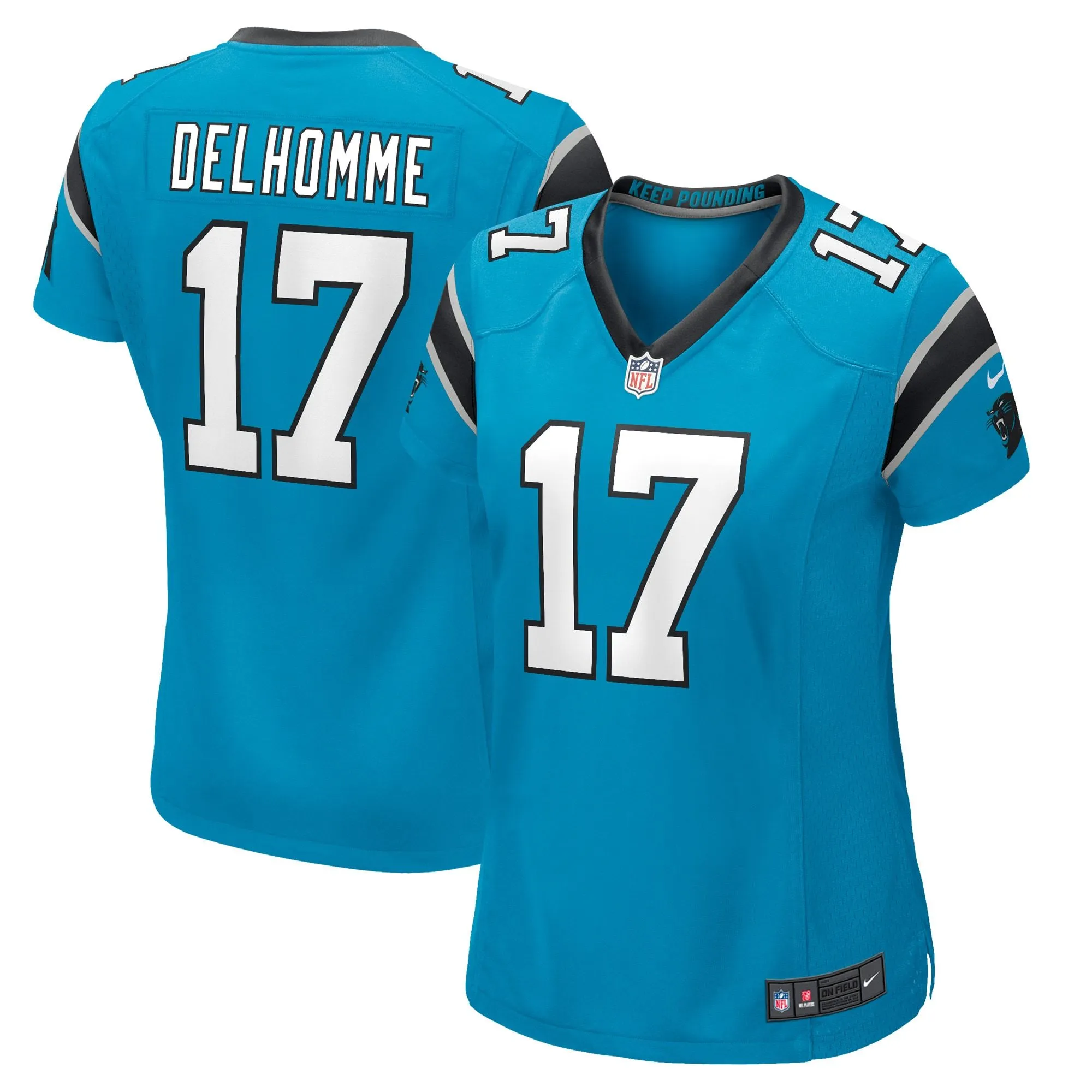 Jake Delhomme Carolina Panthers  Women's Retired Player Jersey - Blue