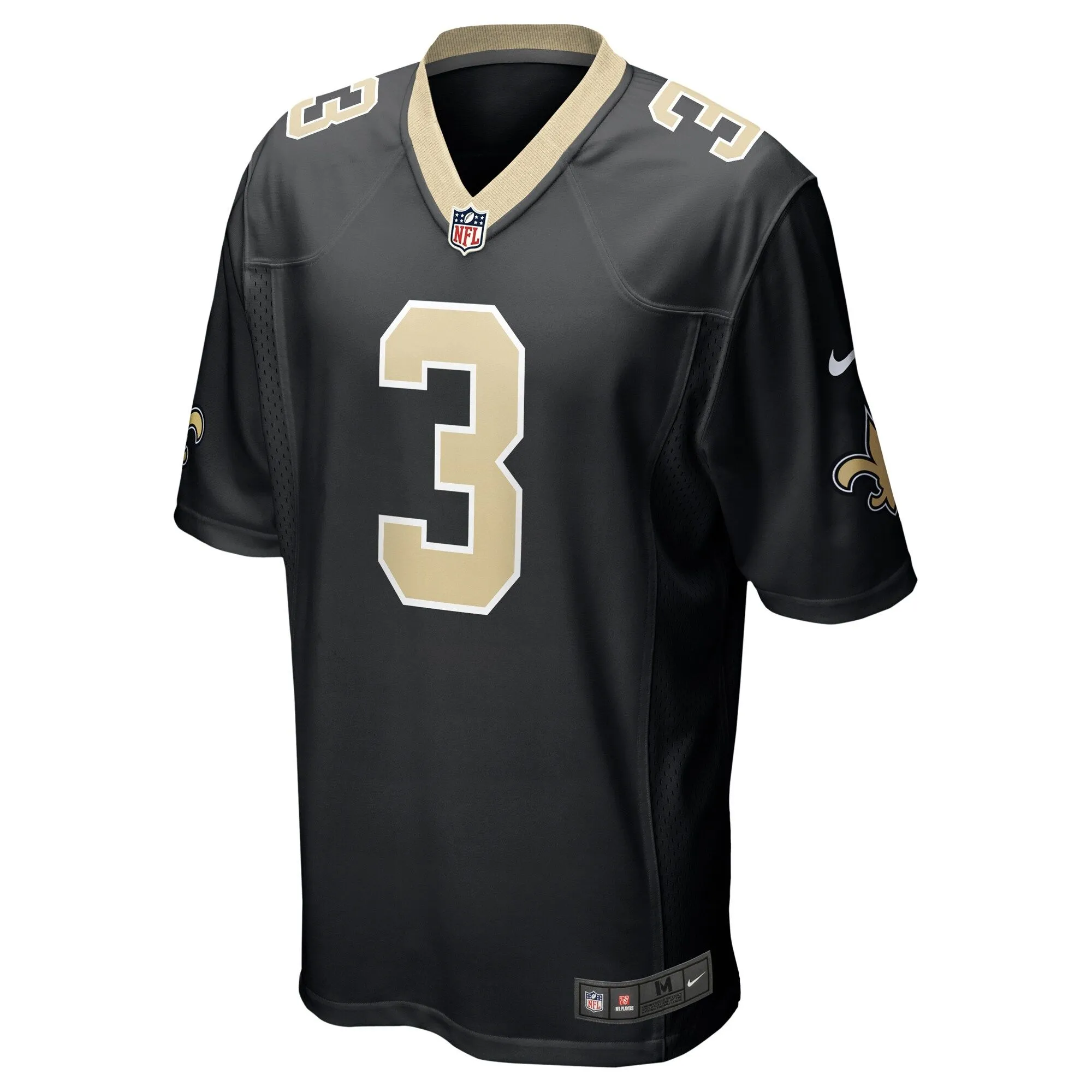 Jake Haener New Orleans Saints  Team Game Jersey -  Black