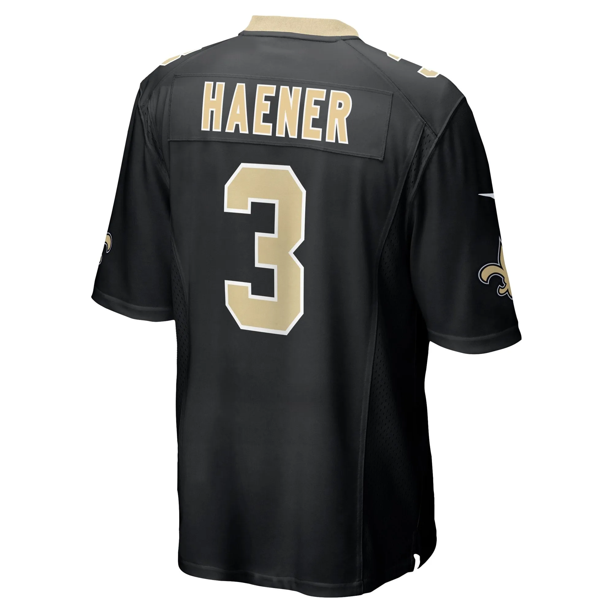 Jake Haener New Orleans Saints  Team Game Jersey -  Black