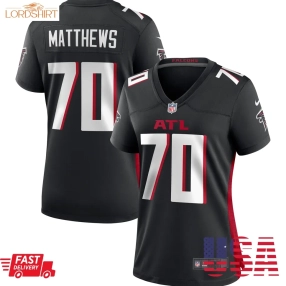 Jake Matthews Atlanta Falcons  Women's Game Jersey   Black