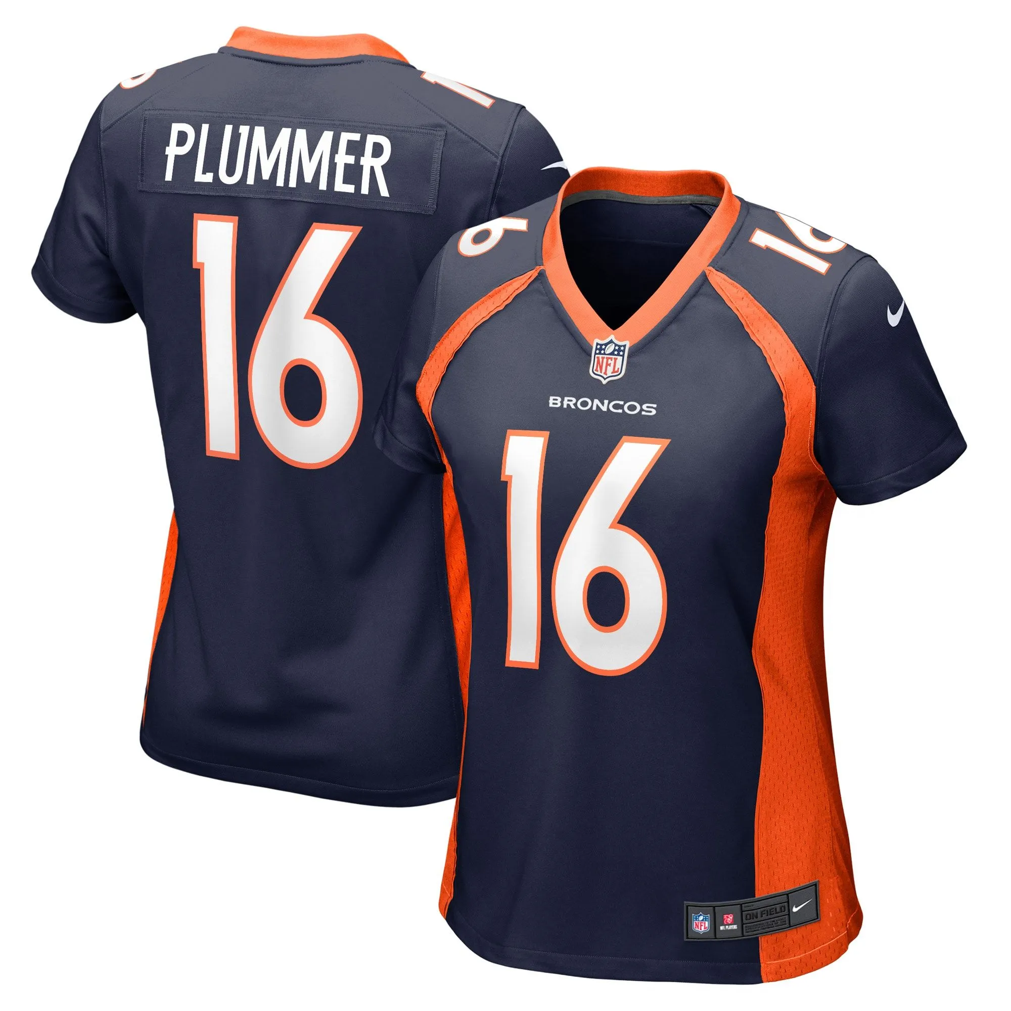 Jake Plummer Denver Broncos  Women's Retired Player Jersey - Navy