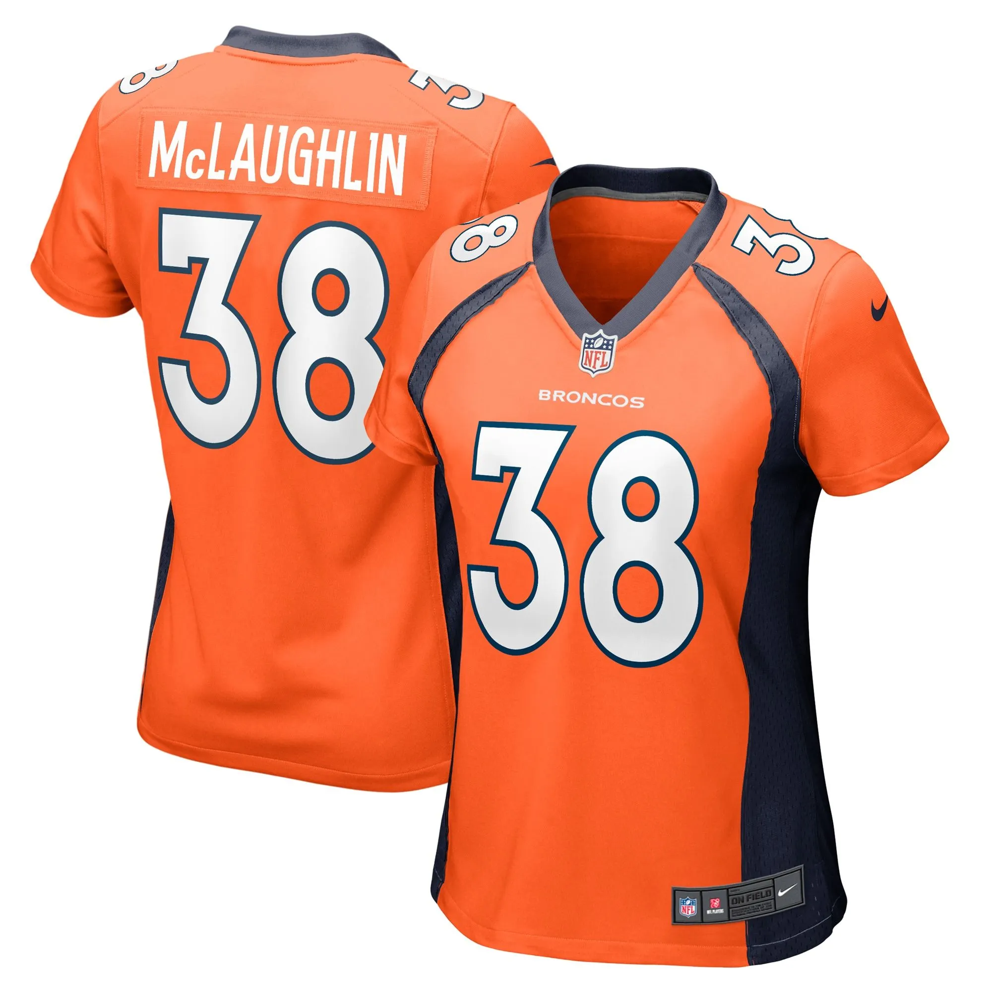 Jaleel McLaughlin Denver Broncos  Women's  Game Jersey -  Orange