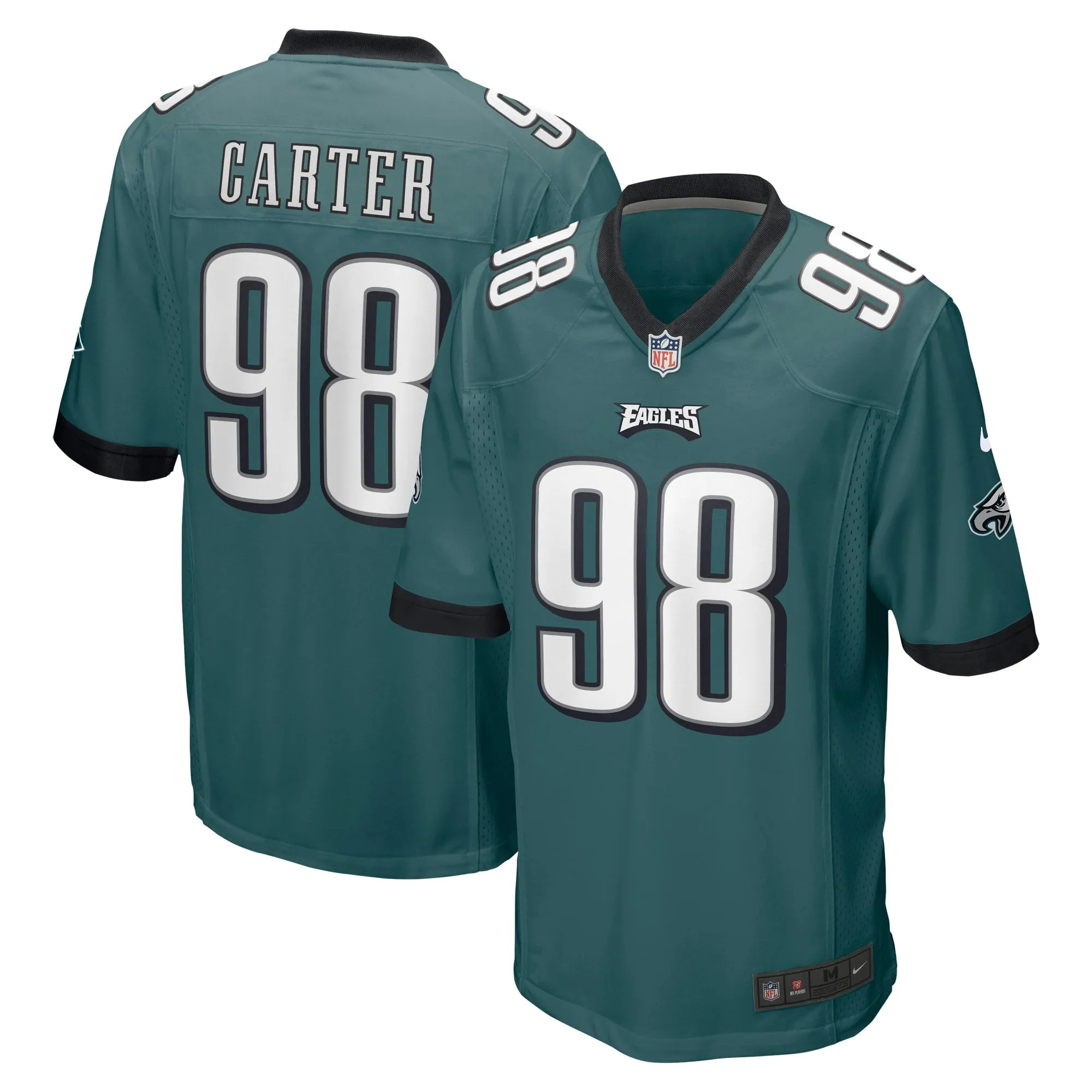 Jalen Carter Philadelphia Eagles  2023 NFL Draft First Round Pick Game Jersey - Midnight Green