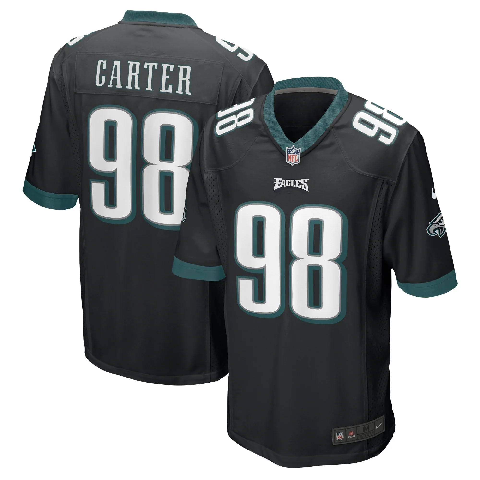 Jalen Carter Philadelphia Eagles  Alternate Team Game Jersey - Black