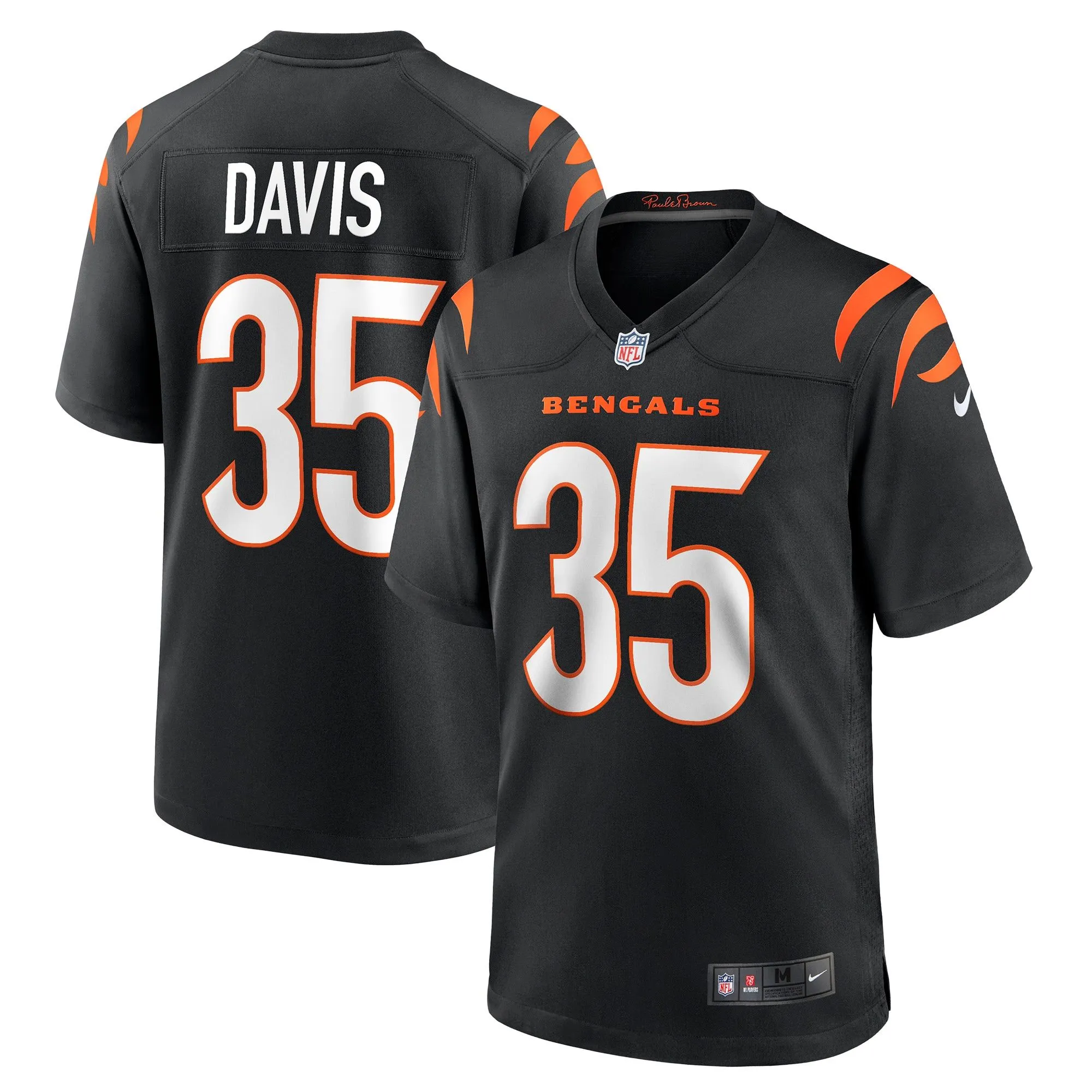 Jalen Davis Cincinnati Bengals  Game Player Jersey - Black