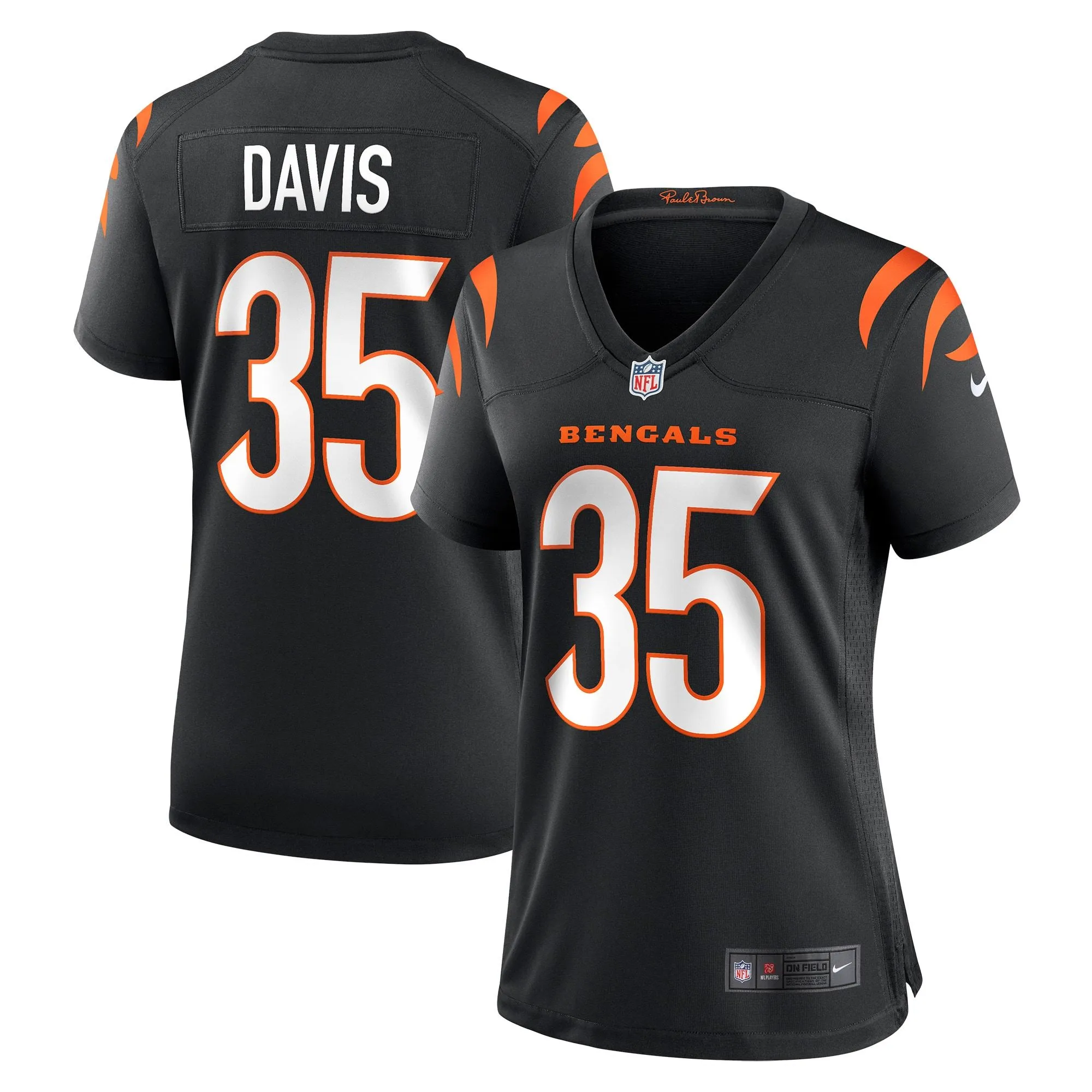 Jalen Davis Cincinnati Bengals  Women's Game Player Jersey - Black