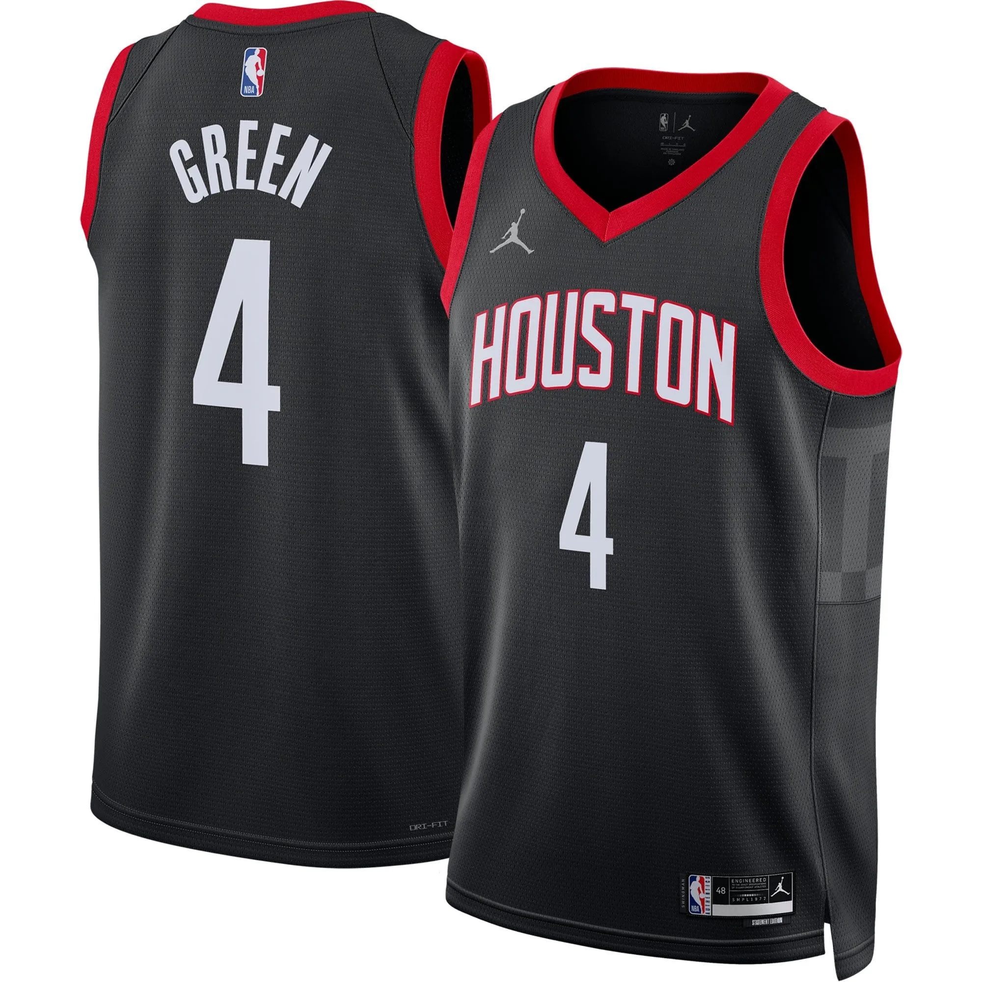 Jalen Green Houston Rockets Jordan Brand Unisex Swingman Jersey - Statement Edition - Black