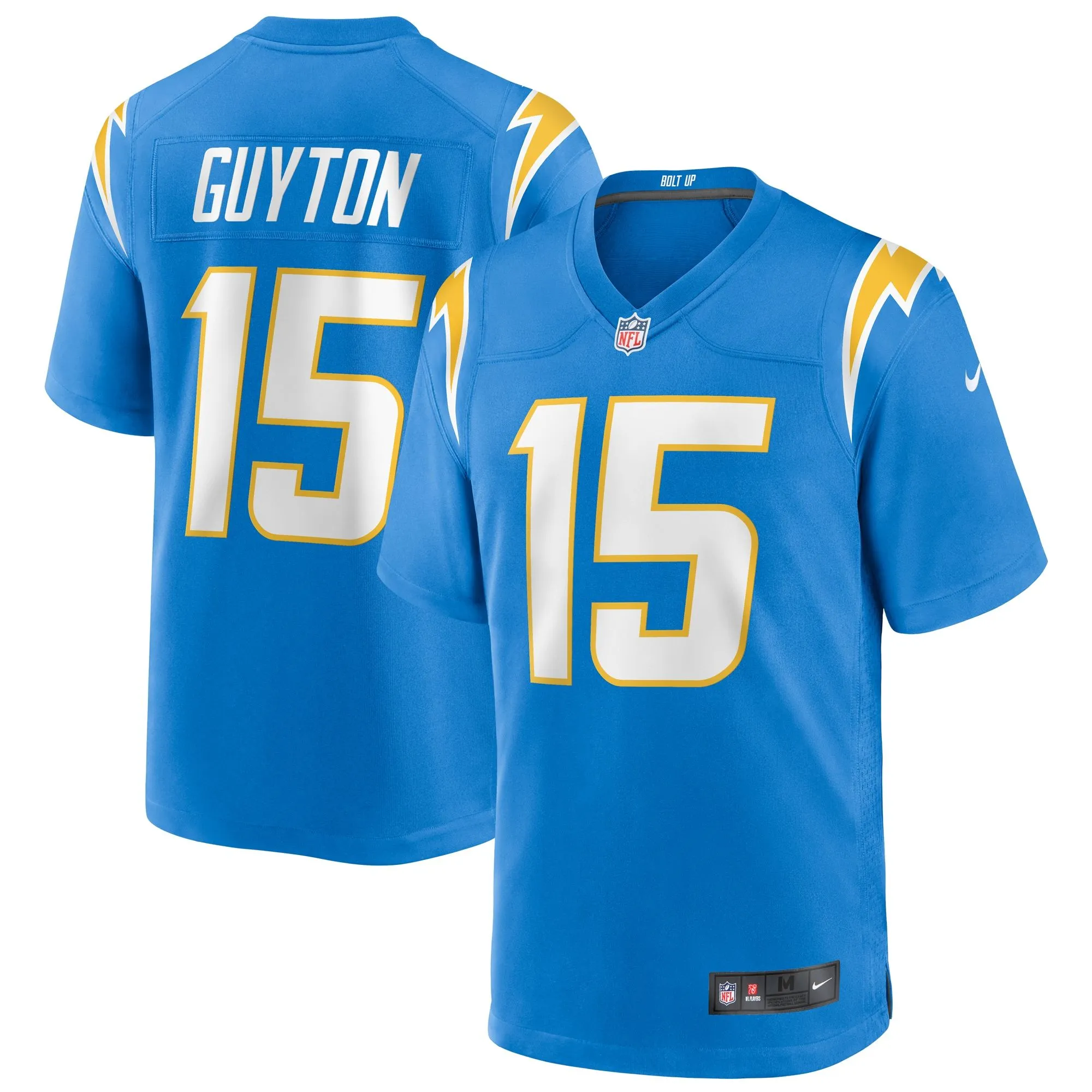 Jalen Guyton Los Angeles Chargers  Game Player Jersey - Powder Blue