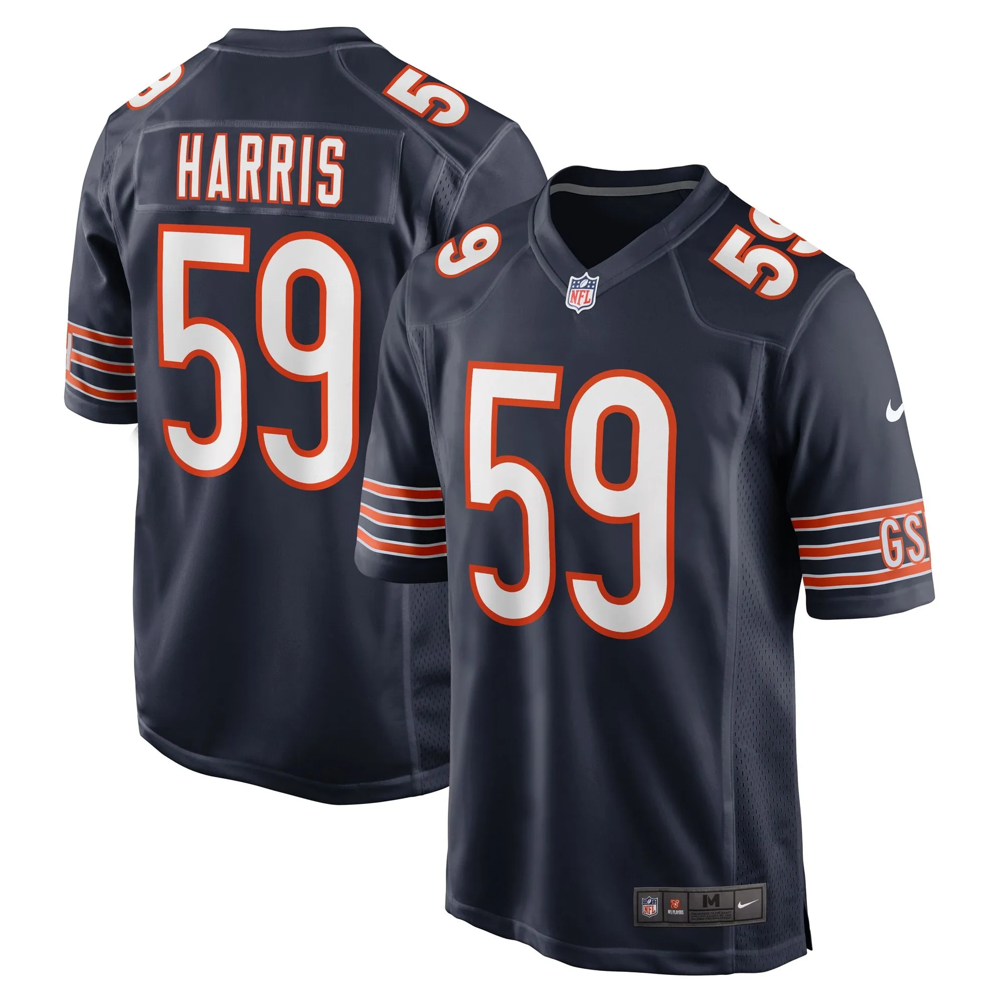 Jalen Harris Chicago Bears  Team Game Jersey -  Navy