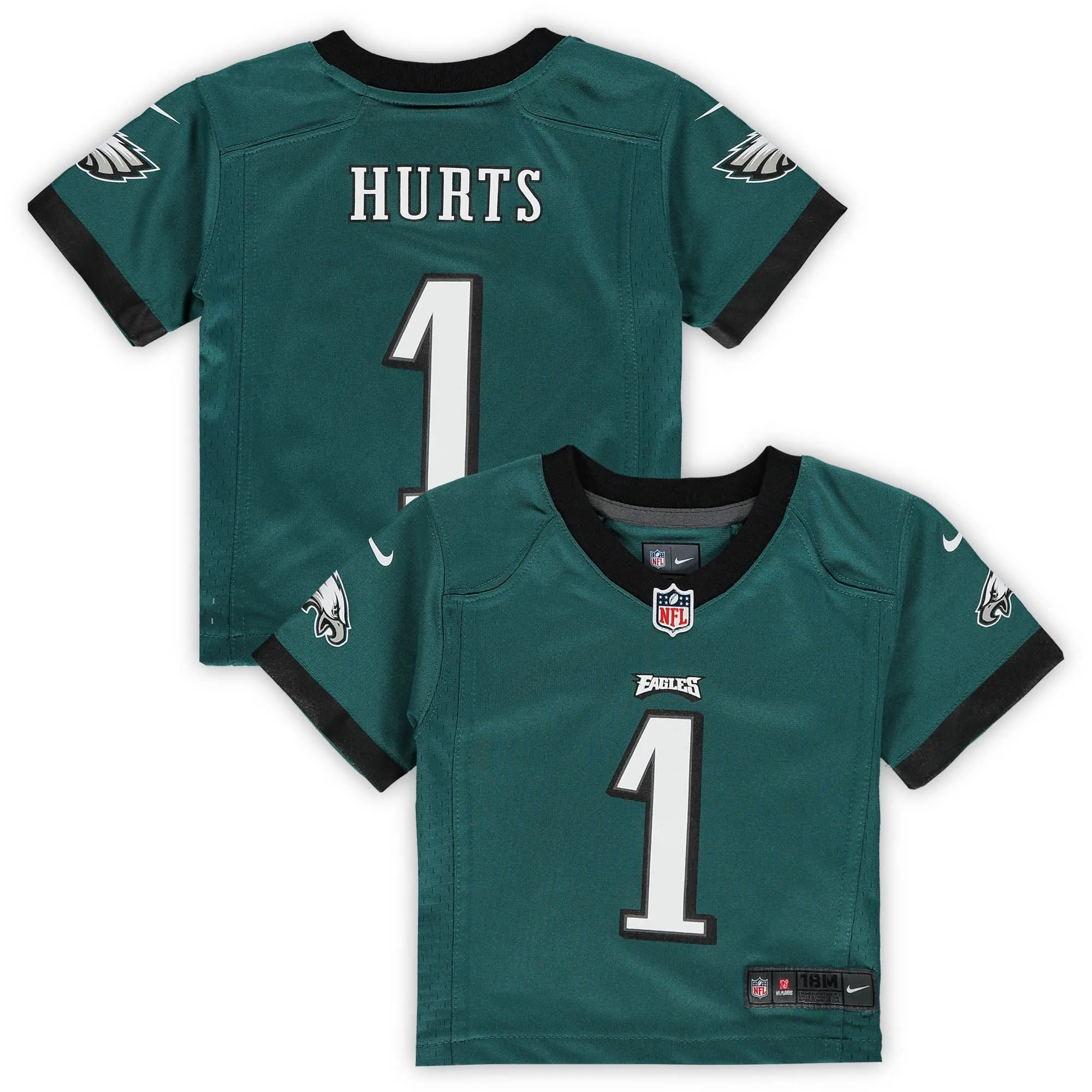 Jalen Hurts Philadelphia Eagles  Infant Game Jersey - Midnight Green